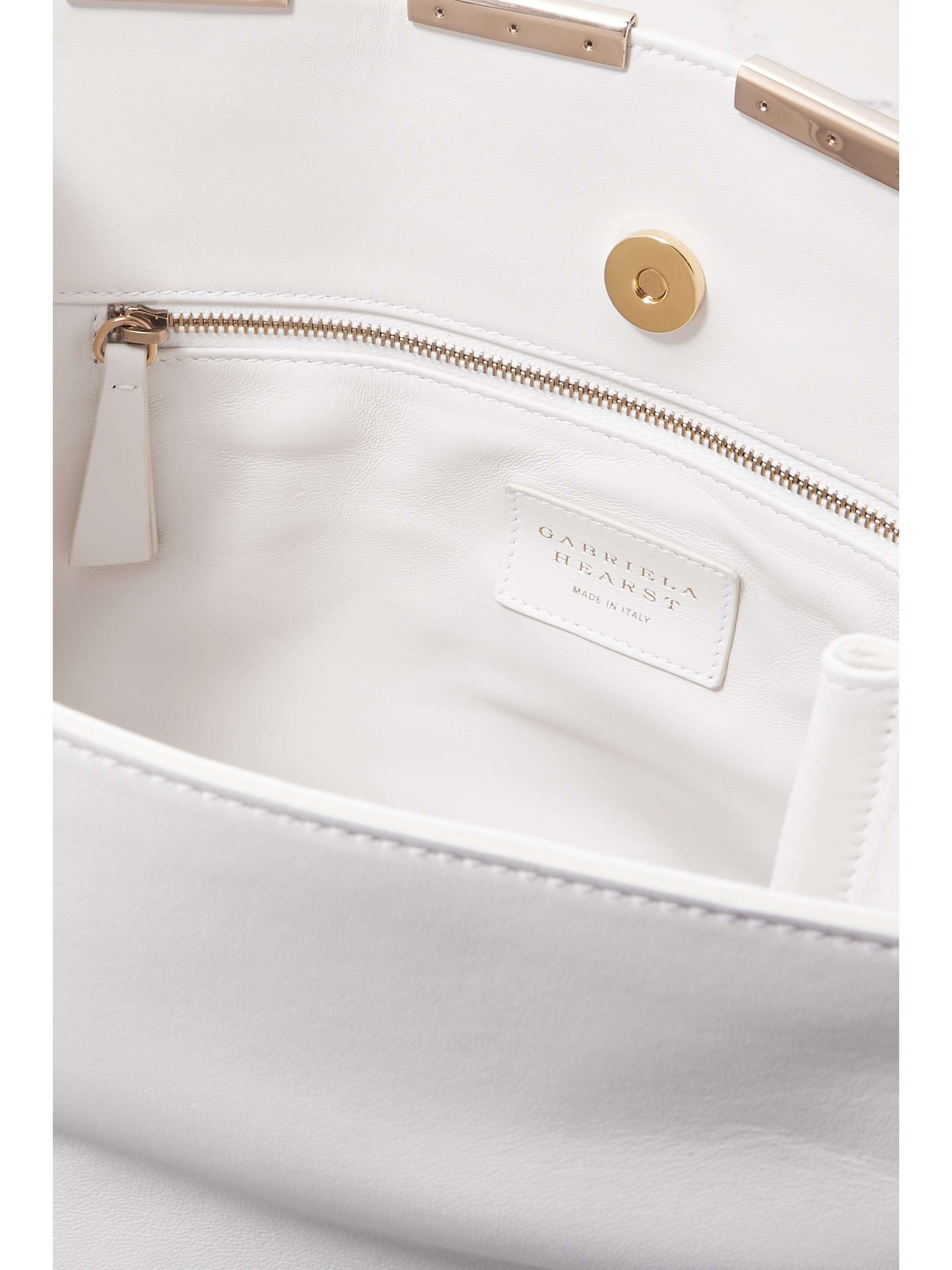 GABRIELA HEARST Phoebe metal-trimmed leather clutch bag