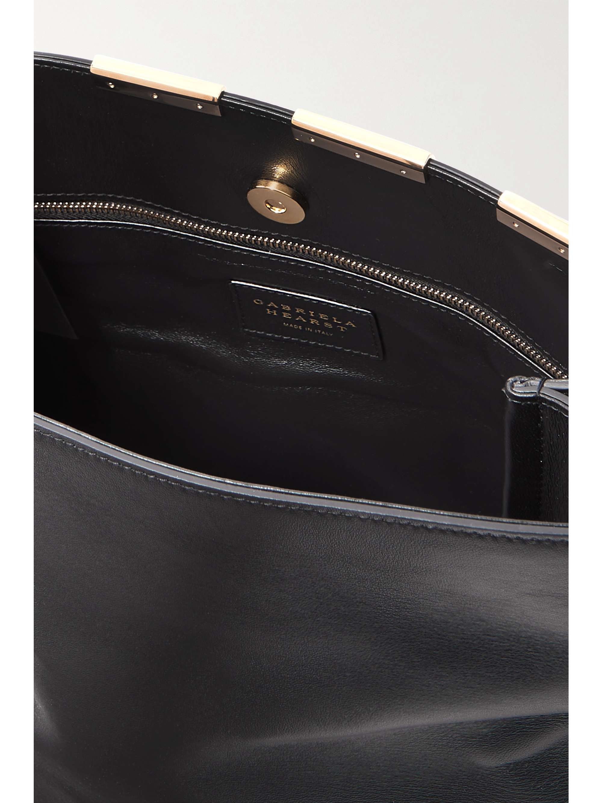 GABRIELA HEARST Phoebe metal-trimmed leather clutch bag