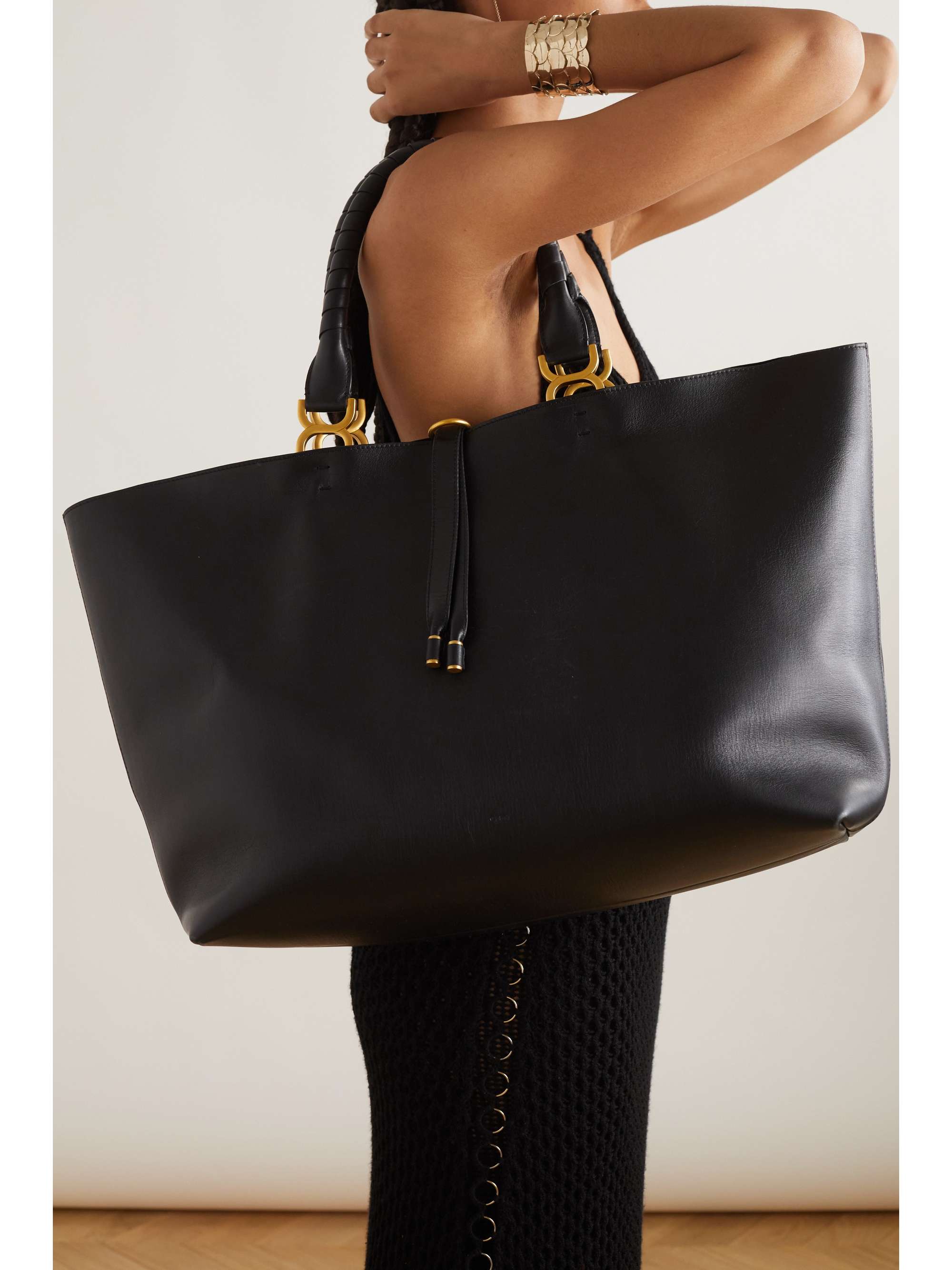 CHLOÉ + NET SUSTAIN Marcie large leather tote