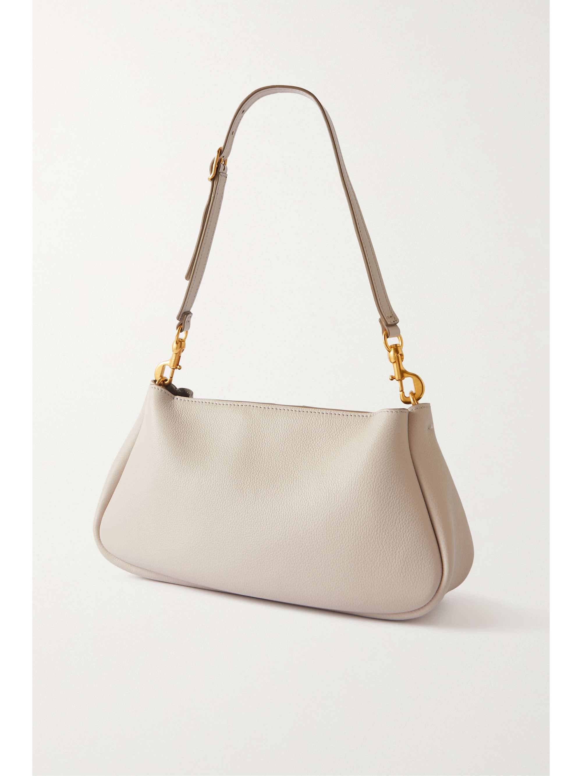 CHLOÉ + NET SUSTAIN Marcie tasseled textured-leather shoulder bag