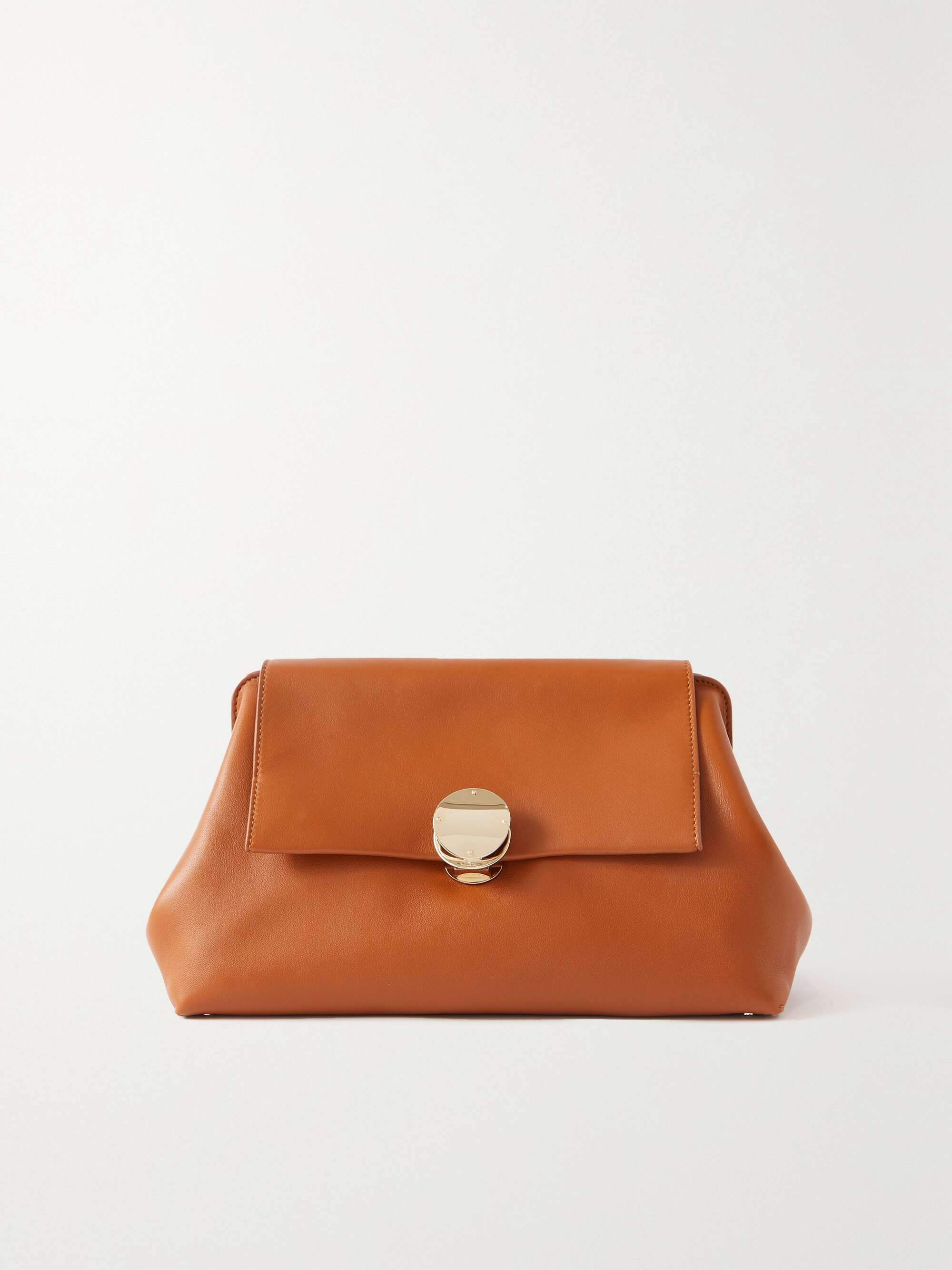 Chloé + Net Sustain Penelope Leather Clutch - Brown - One Size