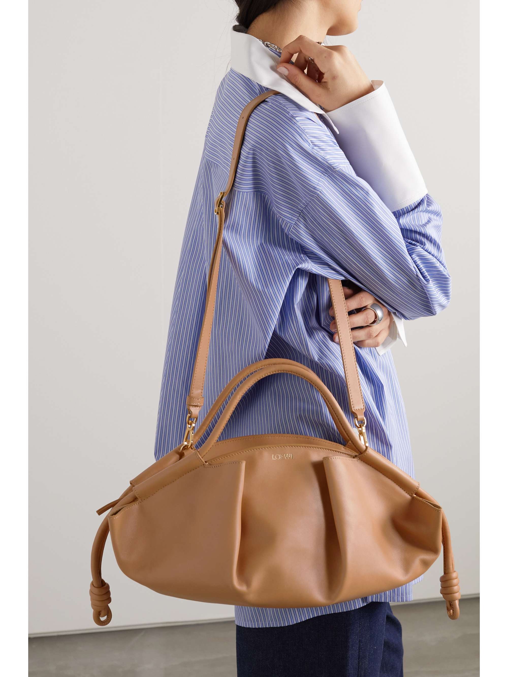 LOEWE Paseo medium pleated leather shoulder bag