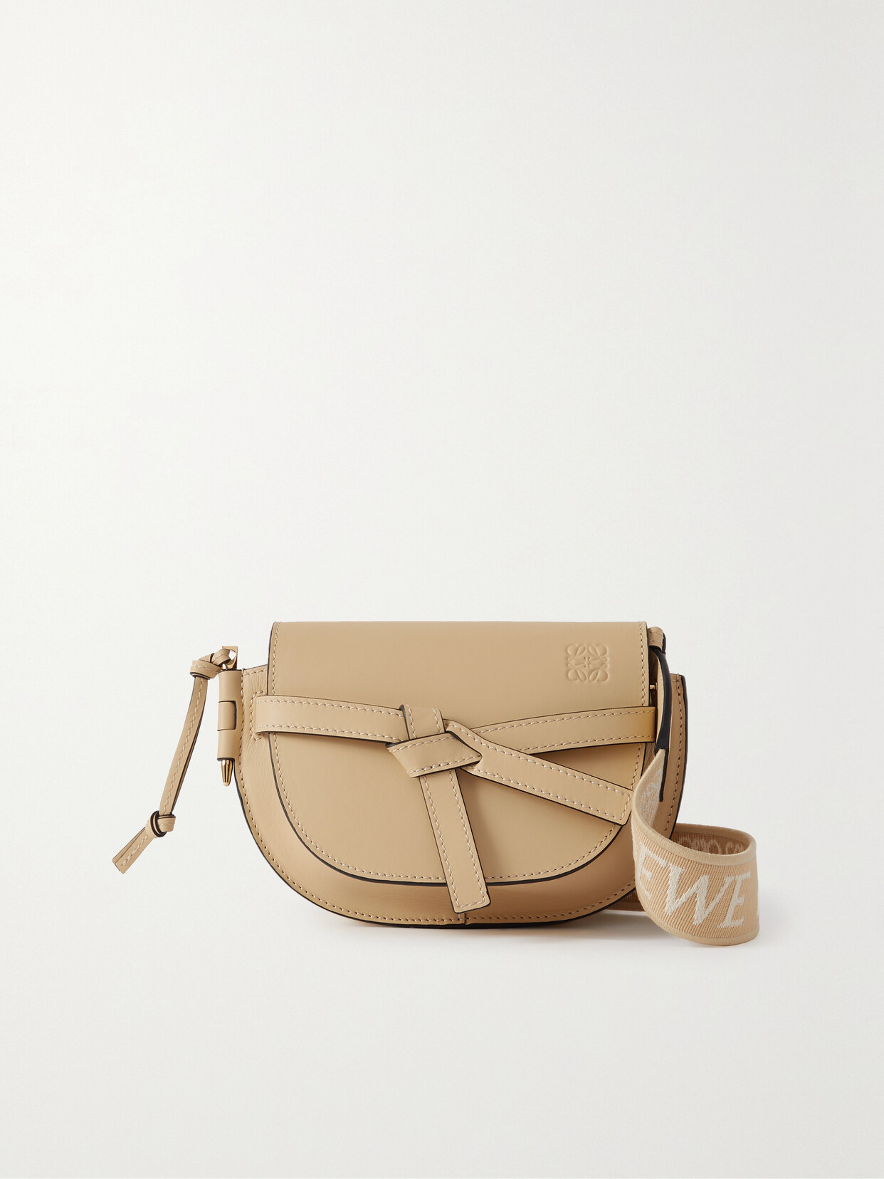 Loewe - Gate Dual Mini Leather Shoulder Bag - Cream