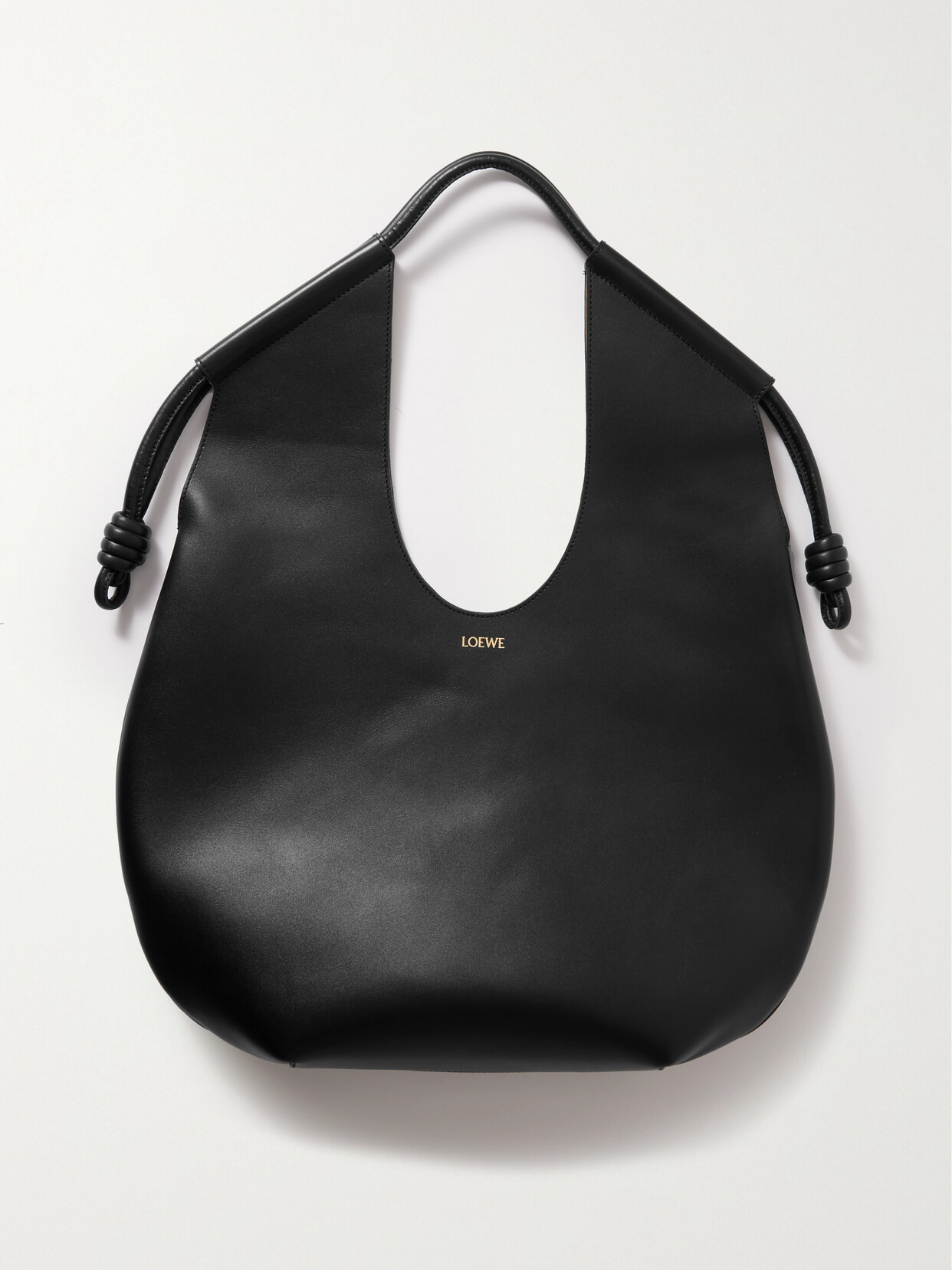 Loewe Paseo Knotted Leather Tote In Black