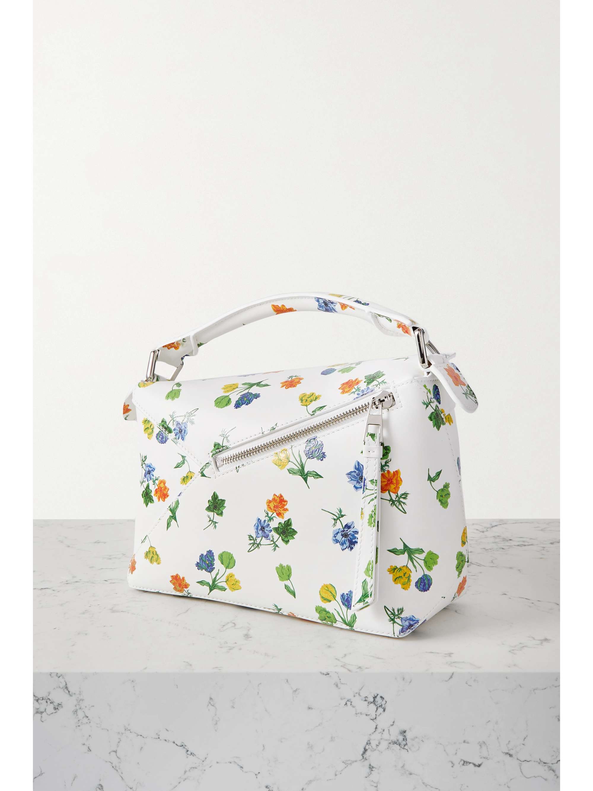 LOEWE Puzzle Edge small printed leather shoulder bag