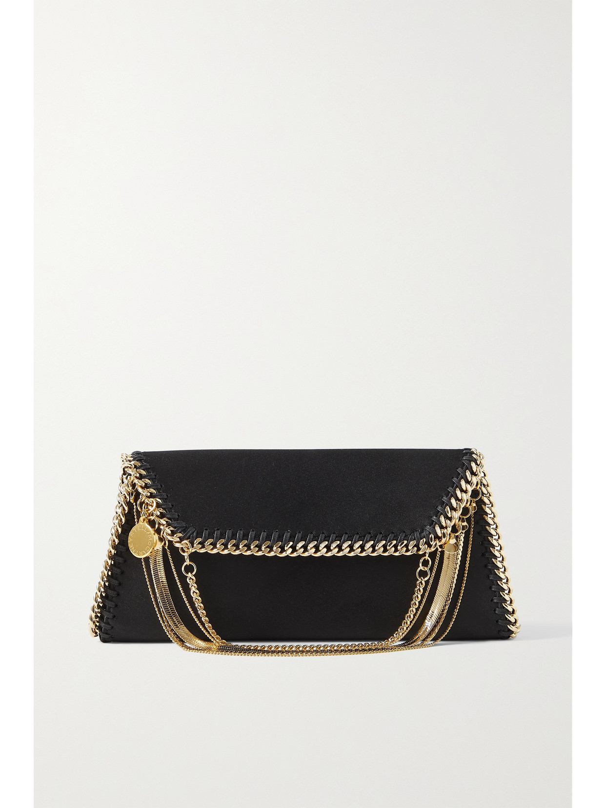 Stella McCartney - Falabella Embellished Canvas Clutch - Black