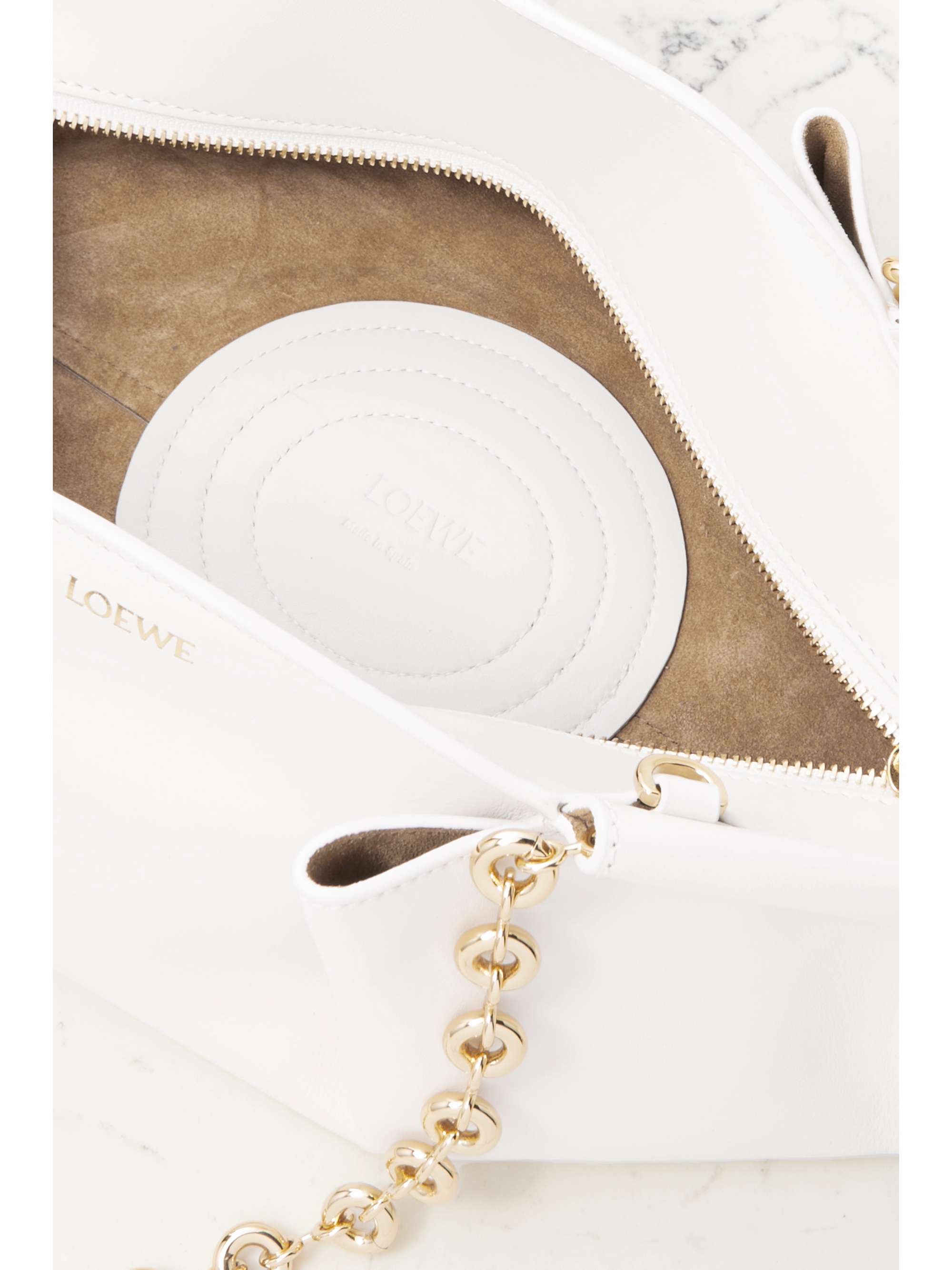 LOEWE Paseo small pleated leather shoulder bag