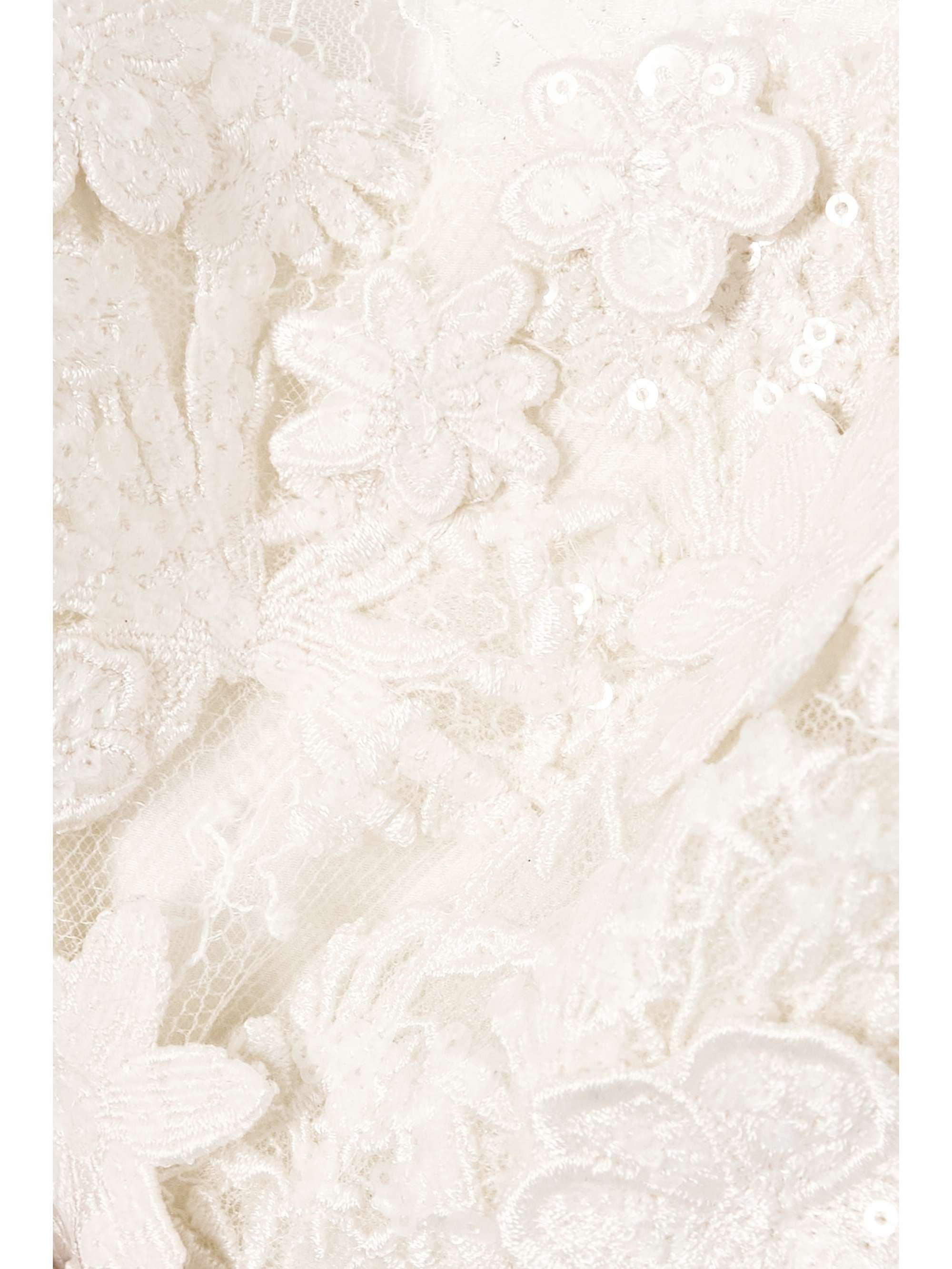 ELIE SAAB Sequined lace mini dress