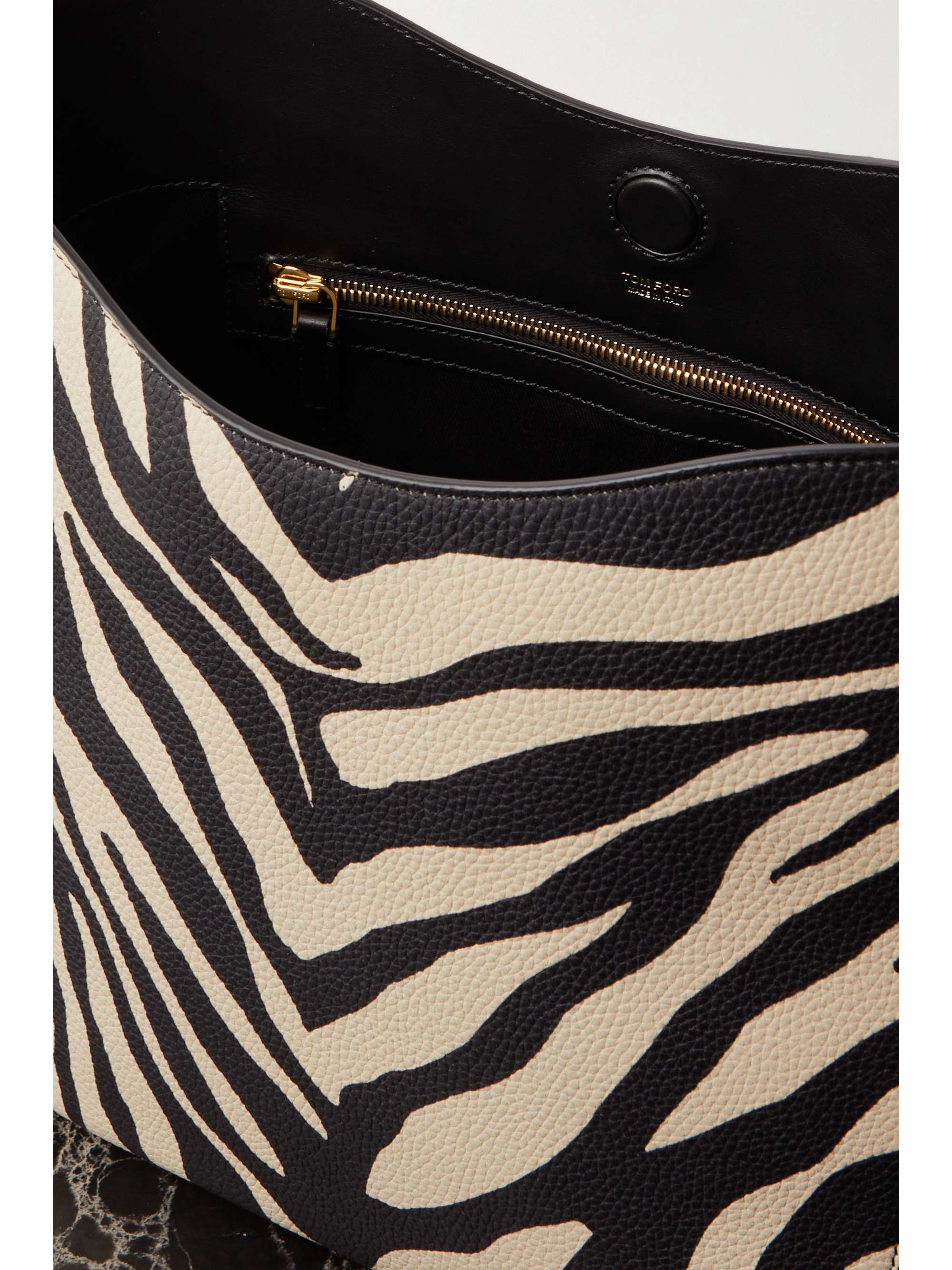 TOM FORD Alix small zebraprint texturedleather tote NETAPORTER