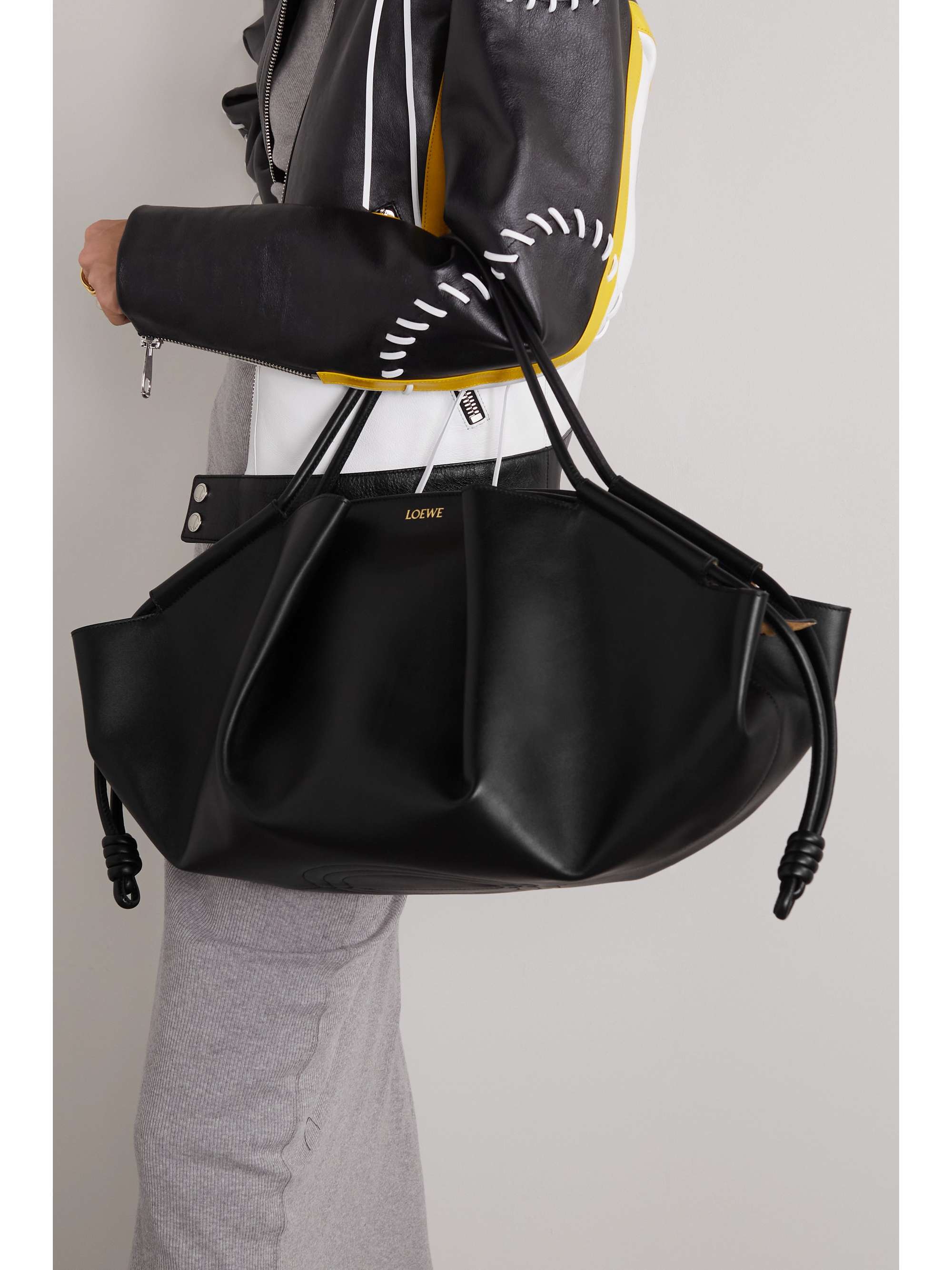 LOEWE Paseo pleated leather shoulder bag