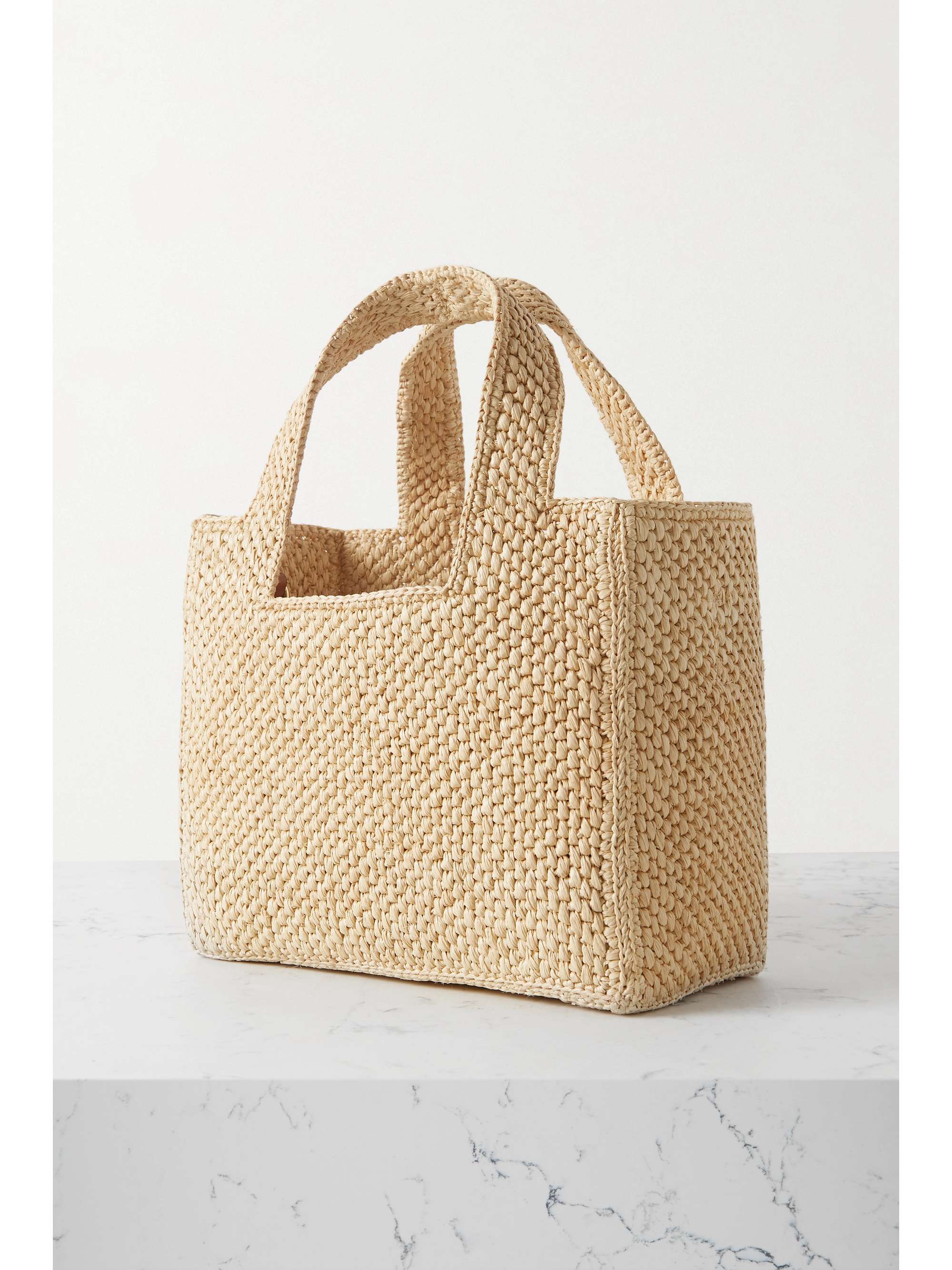 LOEWE + Paula's Ibiza embroidered raffia tote