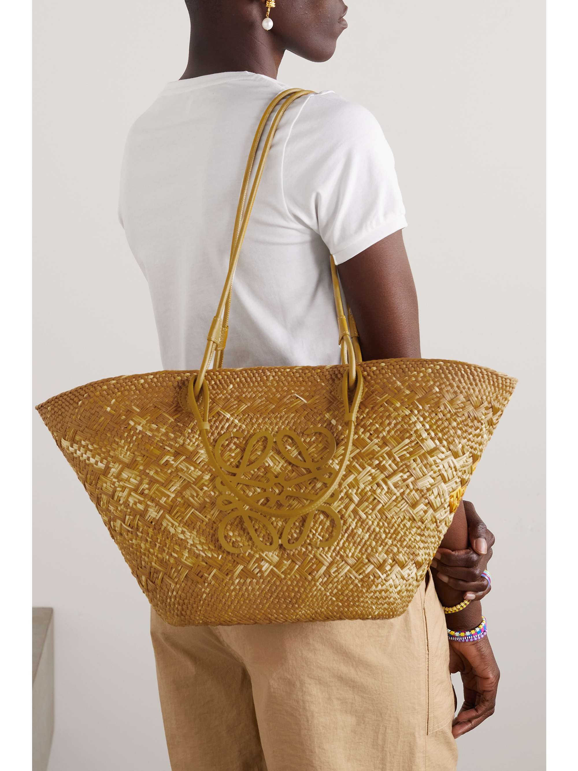 LOEWE + Paula's Ibiza Anagram ombré raffia tote