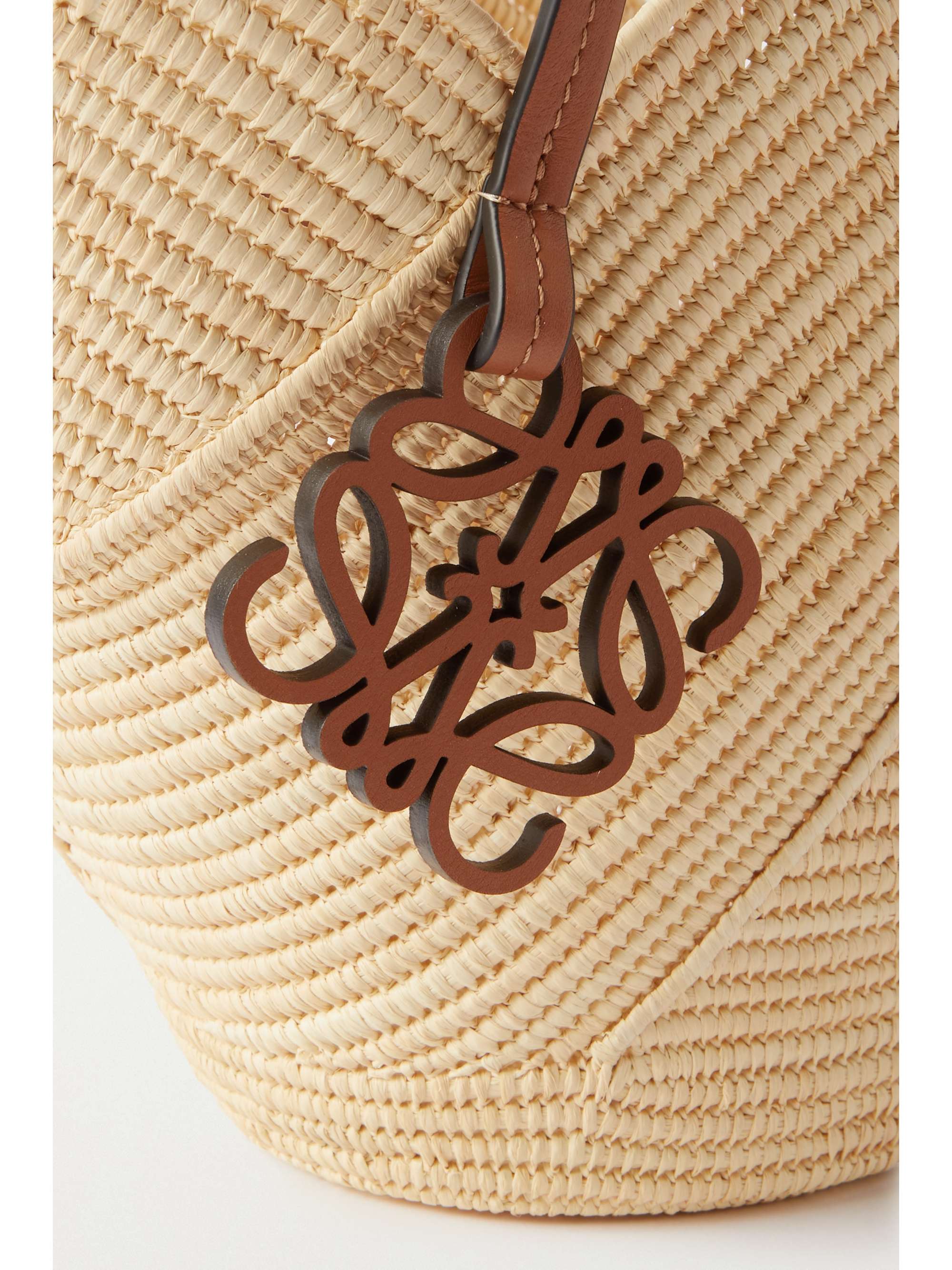 LOEWE + Paula's Ibiza Petal Basket ラフィア トートバッグ レザートリム