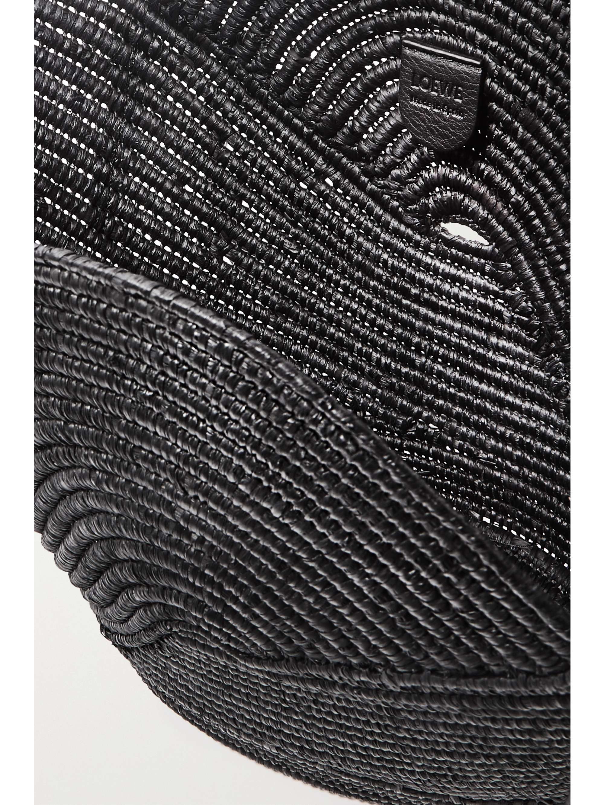 LOEWE + Paula's Ibiza Petal Basket leather-trimmed raffia tote