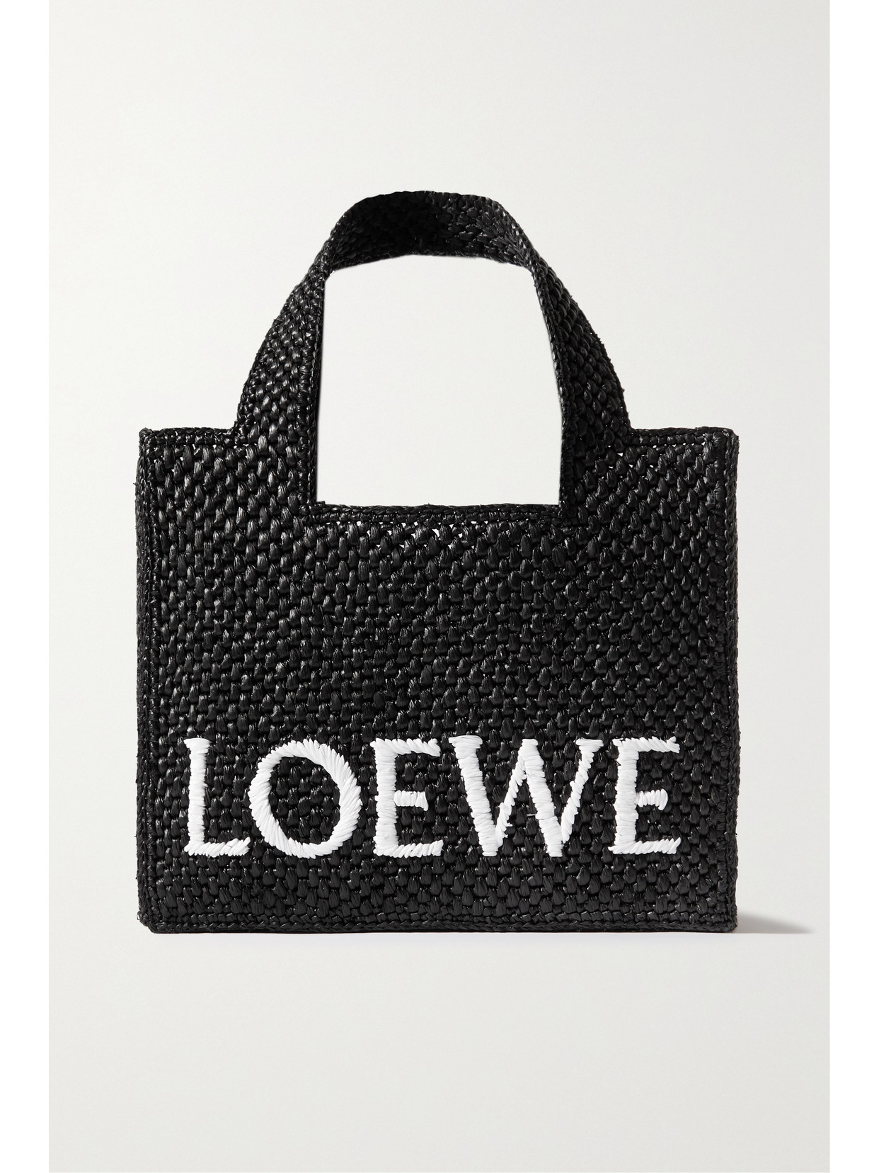 Loewe - + Paula's Ibiza Embroidered Raffia Tote - Black