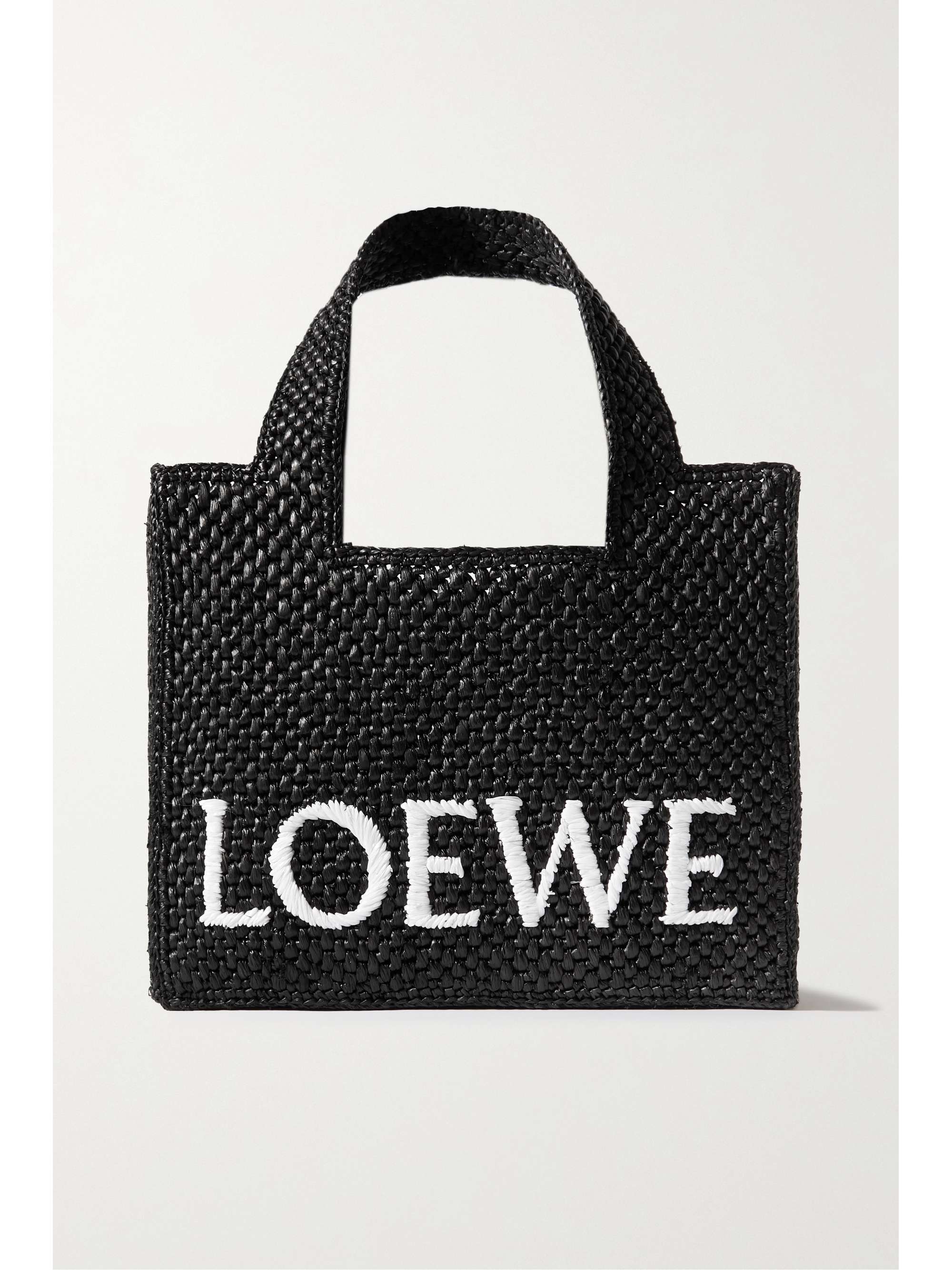 LOEWE + Paula's Ibiza embroidered raffia tote | NET-A-PORTER