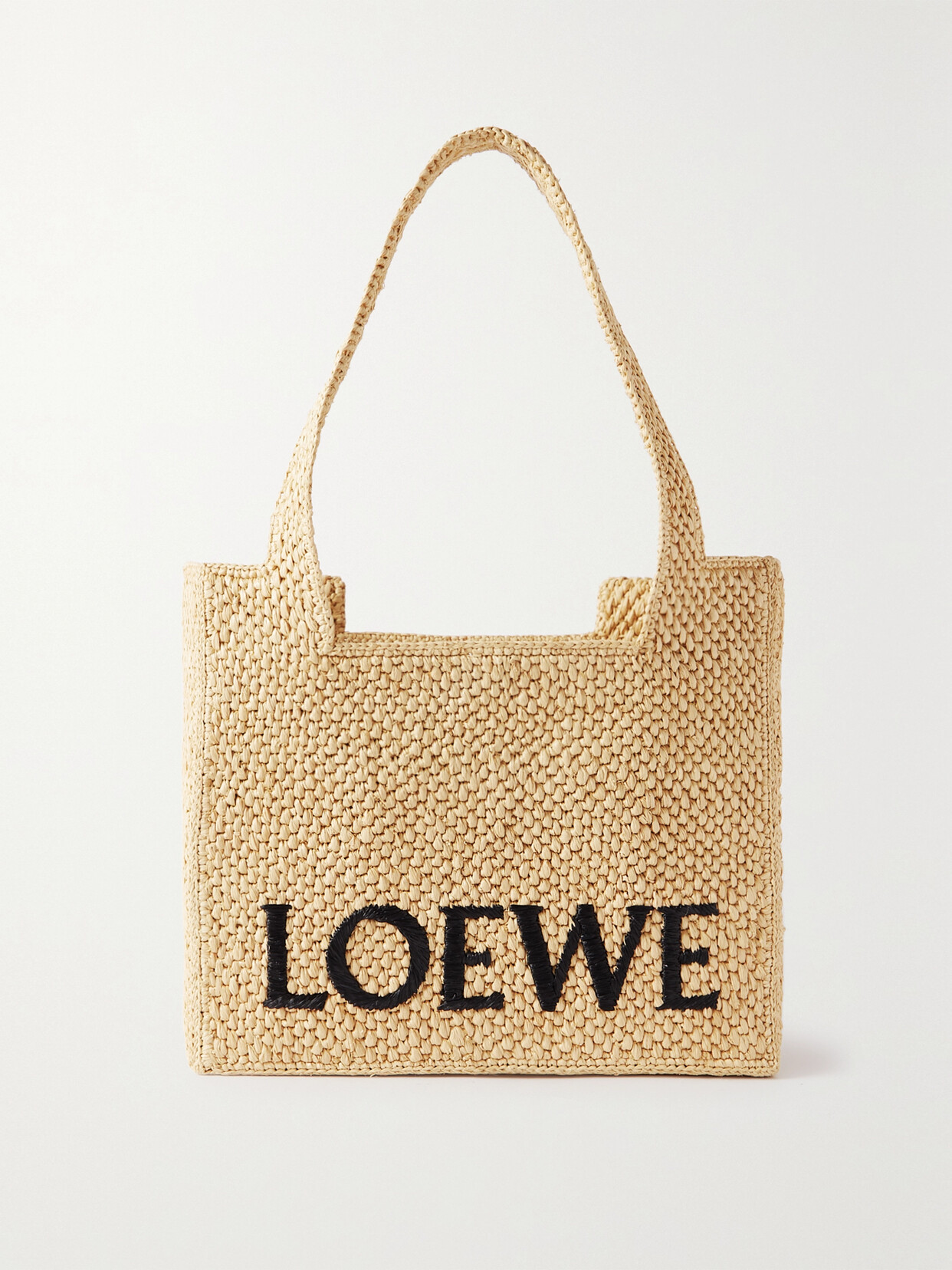 Large Raffia Tote Bag in Neutrals - Loewe