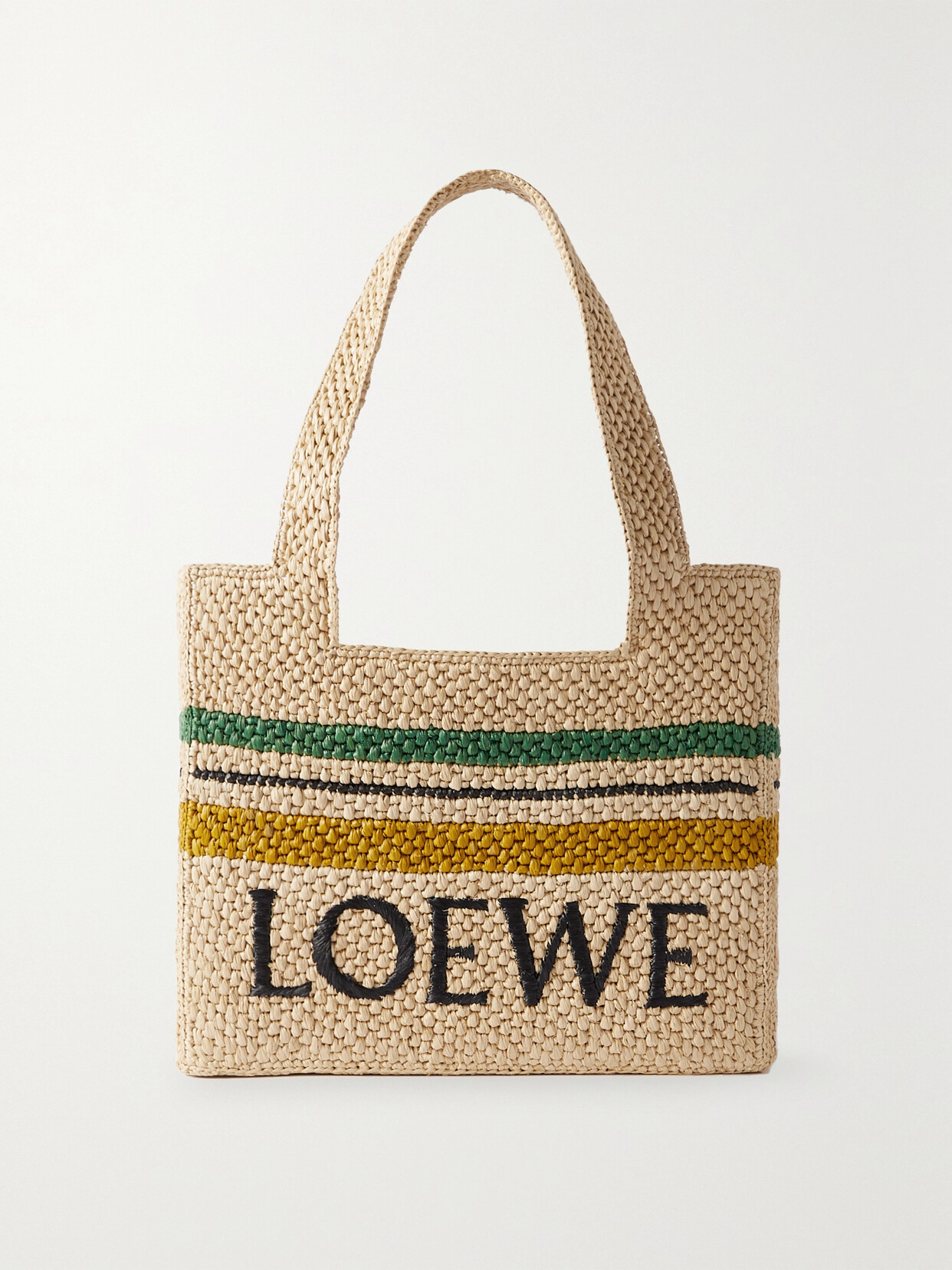 Loewe - + Paula's Ibiza Medium Striped Raffia Tote - Neutrals