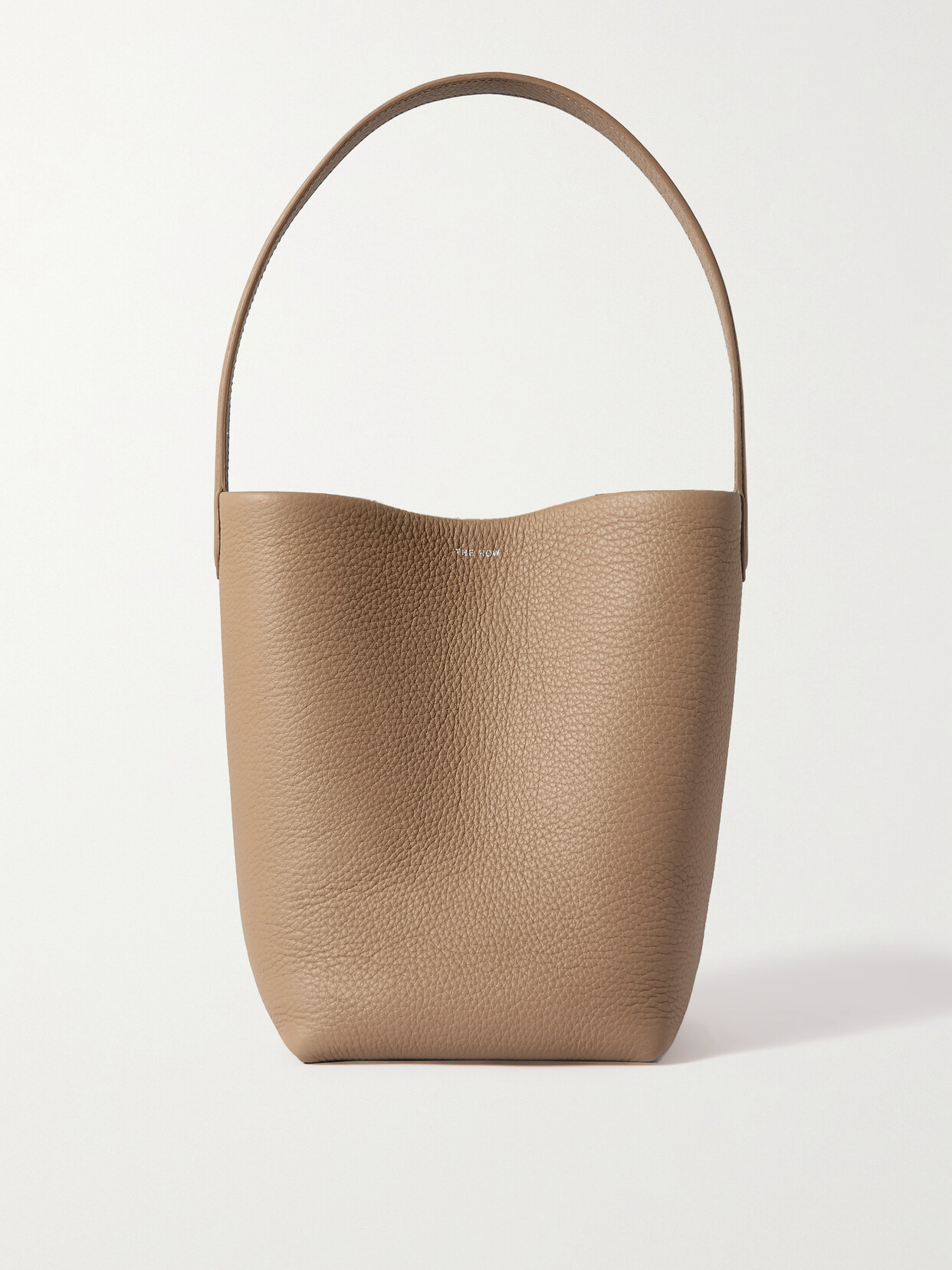 The Row N/s Park Small Textured-leather Tote In Brown