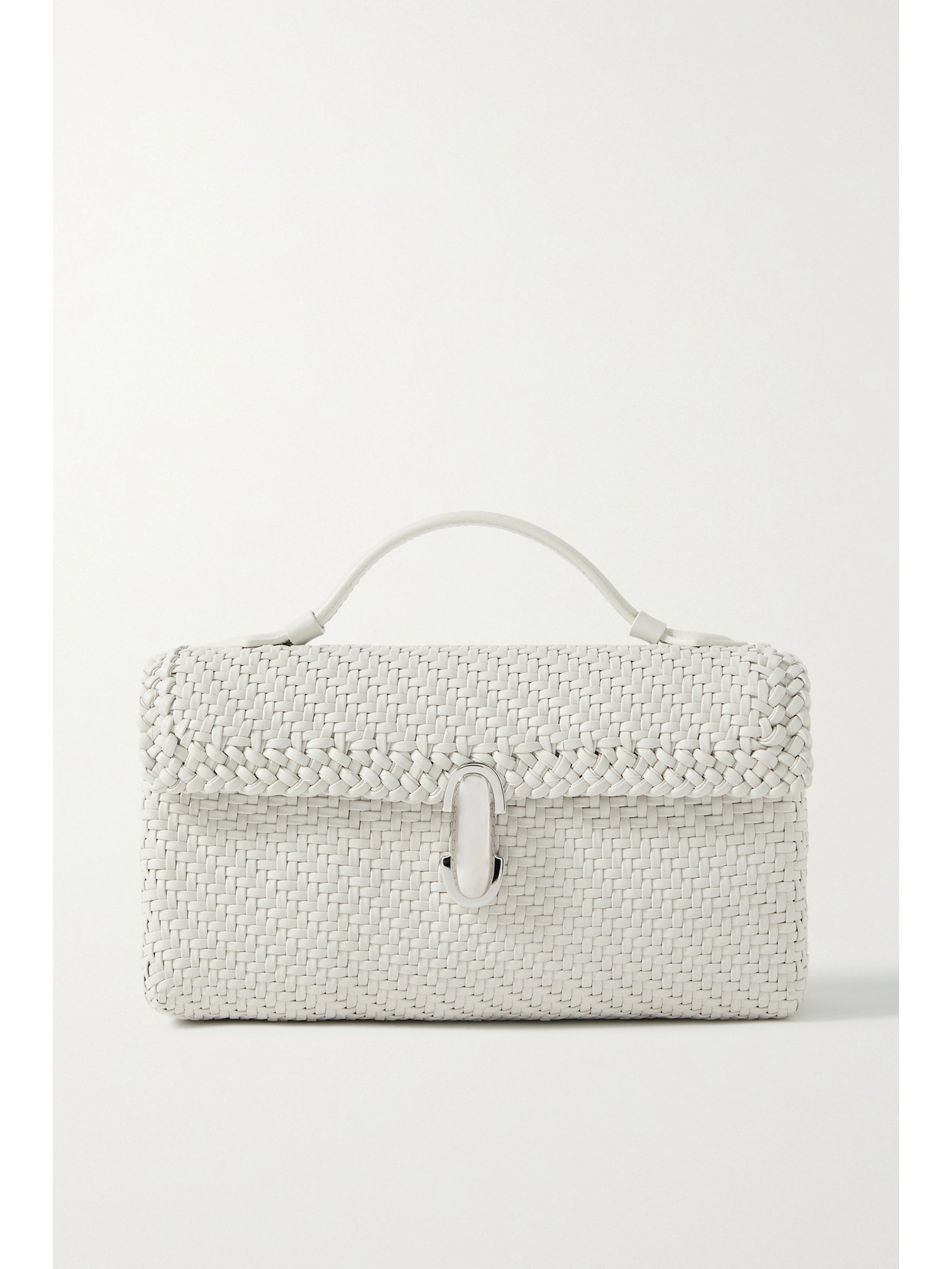 Savette - Symmetry Pochette Woven Leather Tote - Off-white