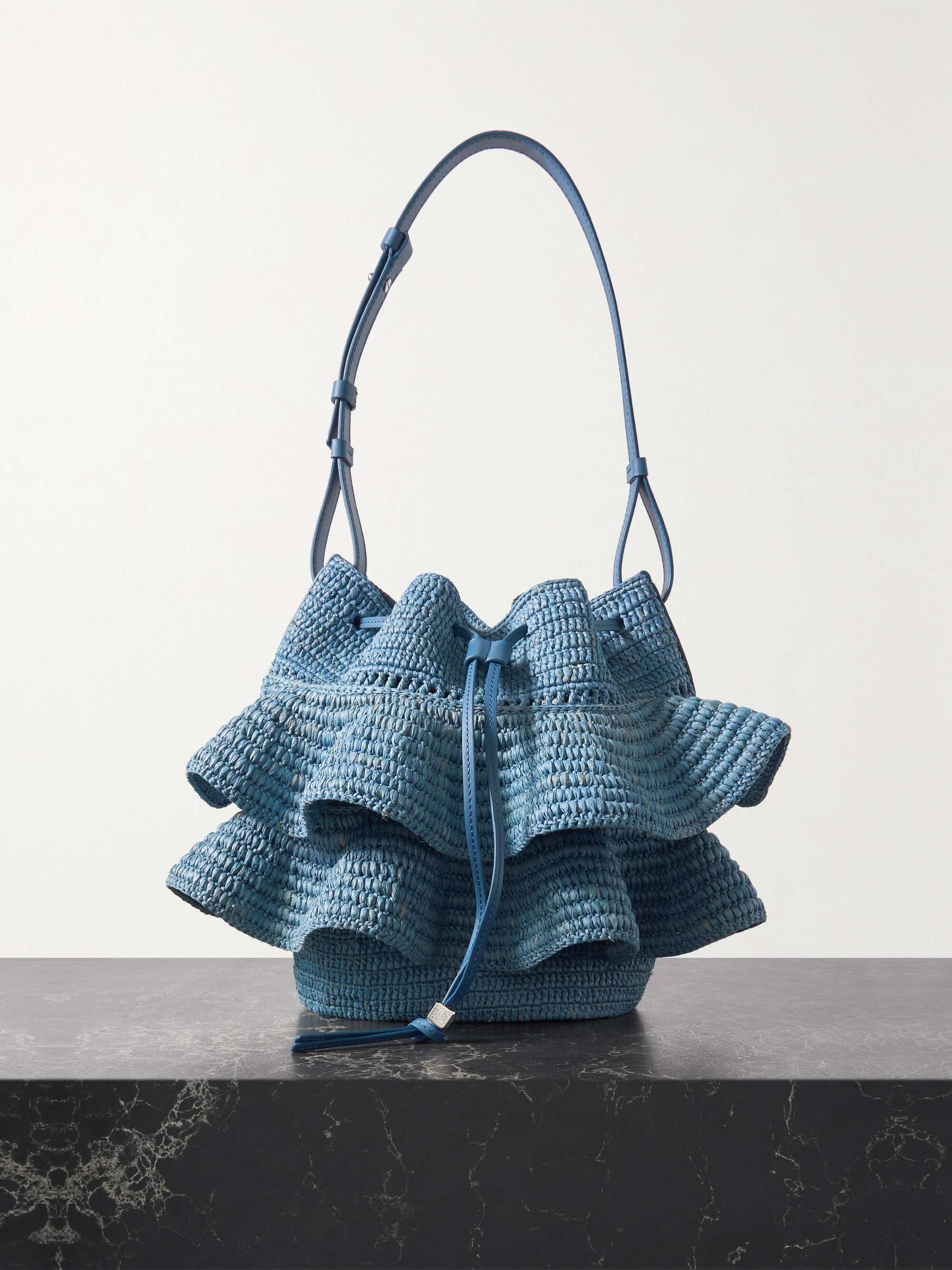 LOEWE x Paula's Ibiza Small Fringes Bucket Bag