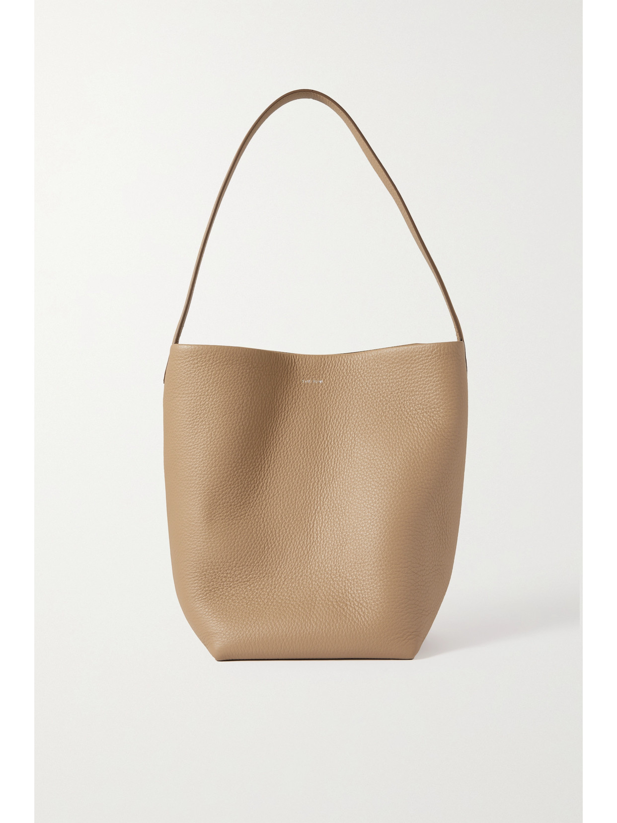 The Row N/s Park Medium Textured-leather Tote In Brown