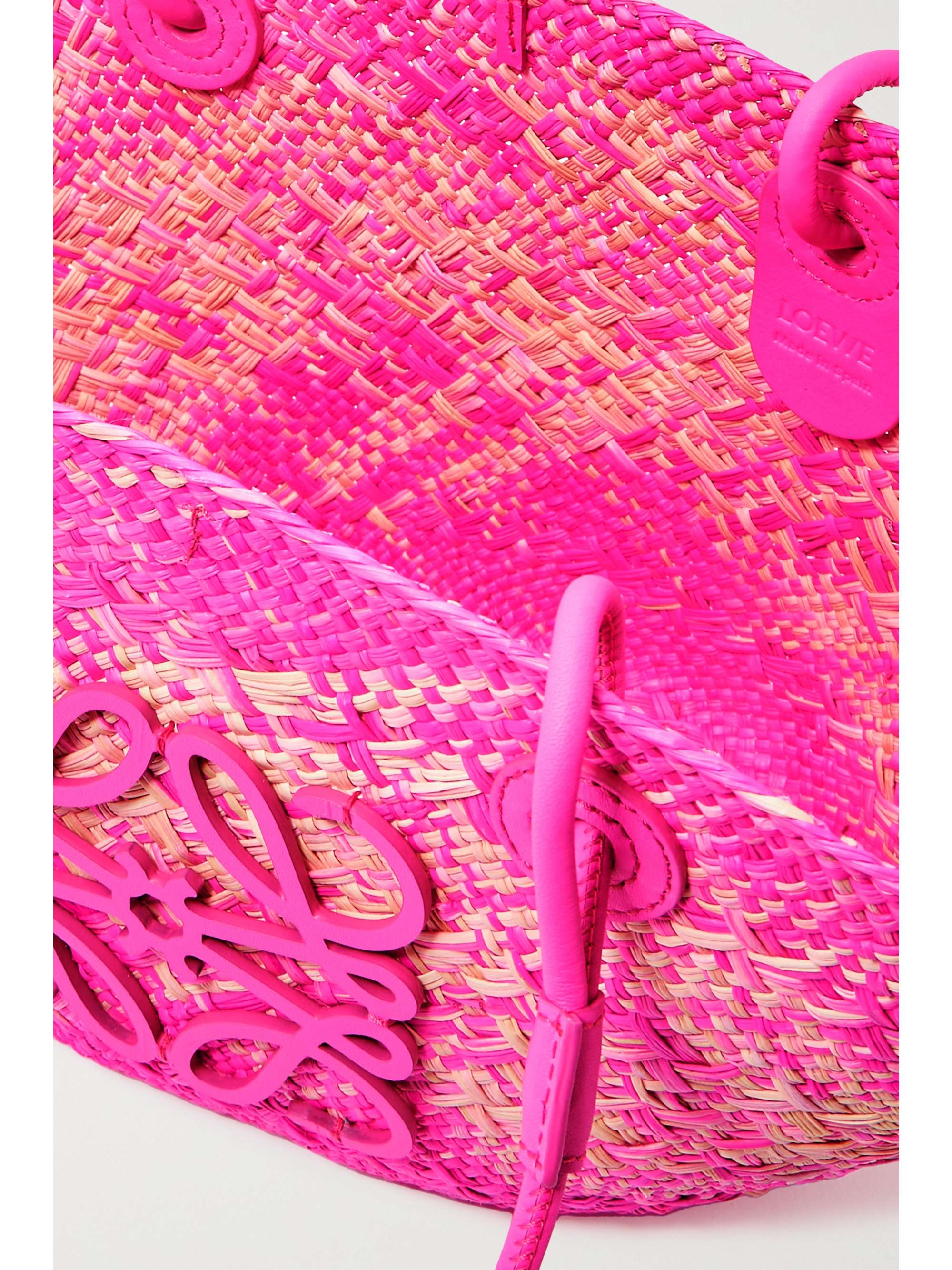 LOEWE + Paula's Ibiza Anagram ombré raffia tote