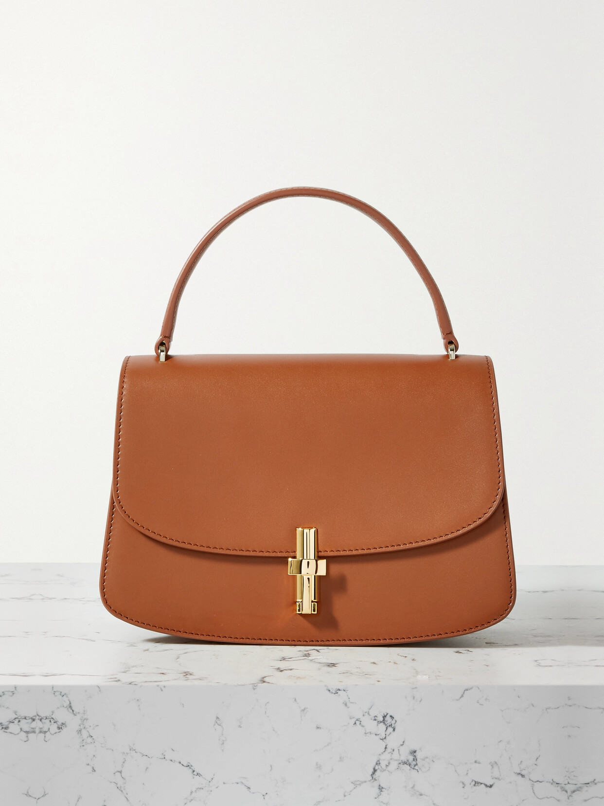 The Row - Sofia Medium Leather Tote - Brown