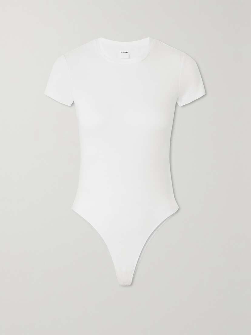 RE/DONE Stretch-cotton Jersey Bodysuit