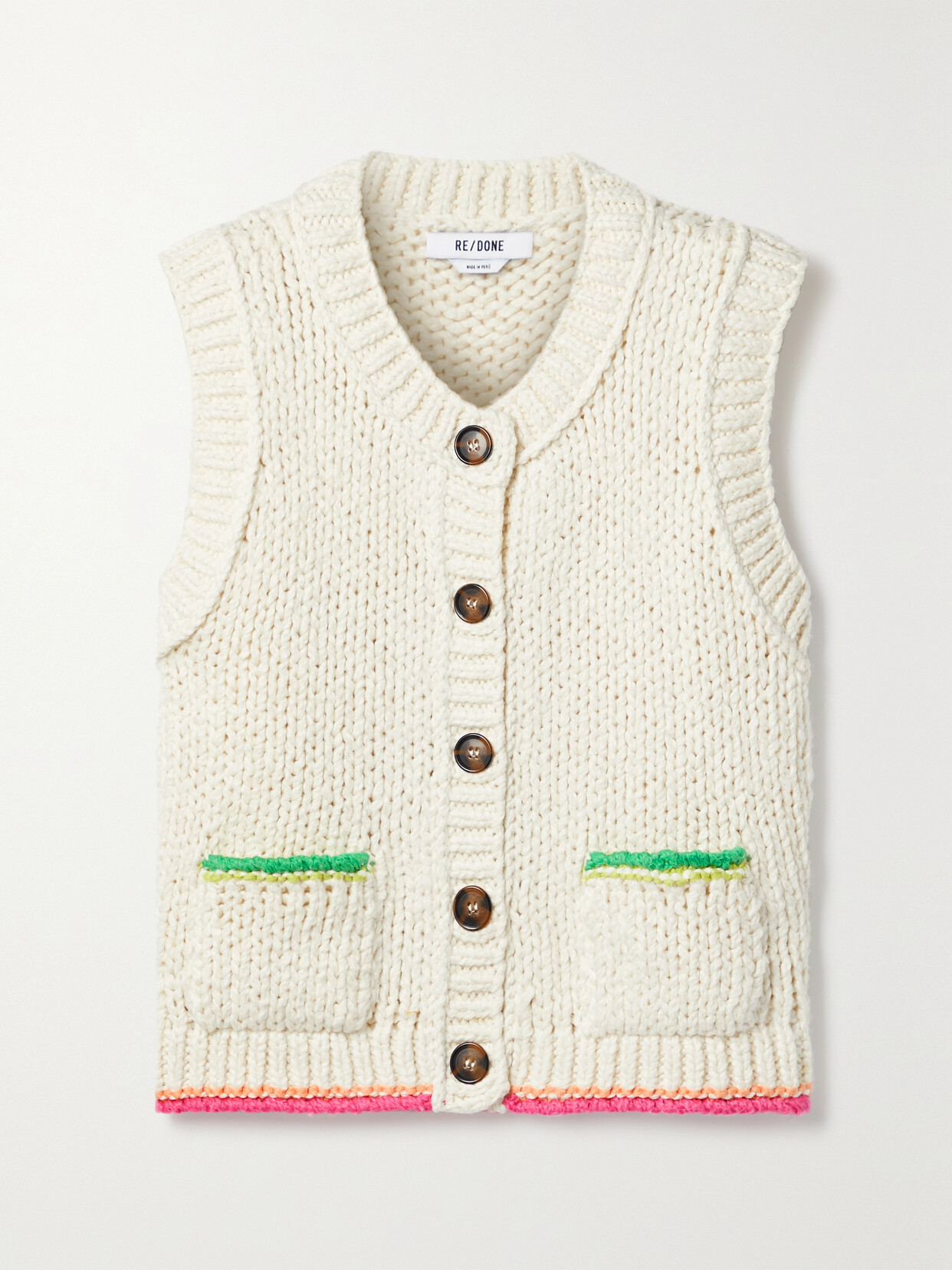 RE/DONE - 90s Cotton Vest - Ivory