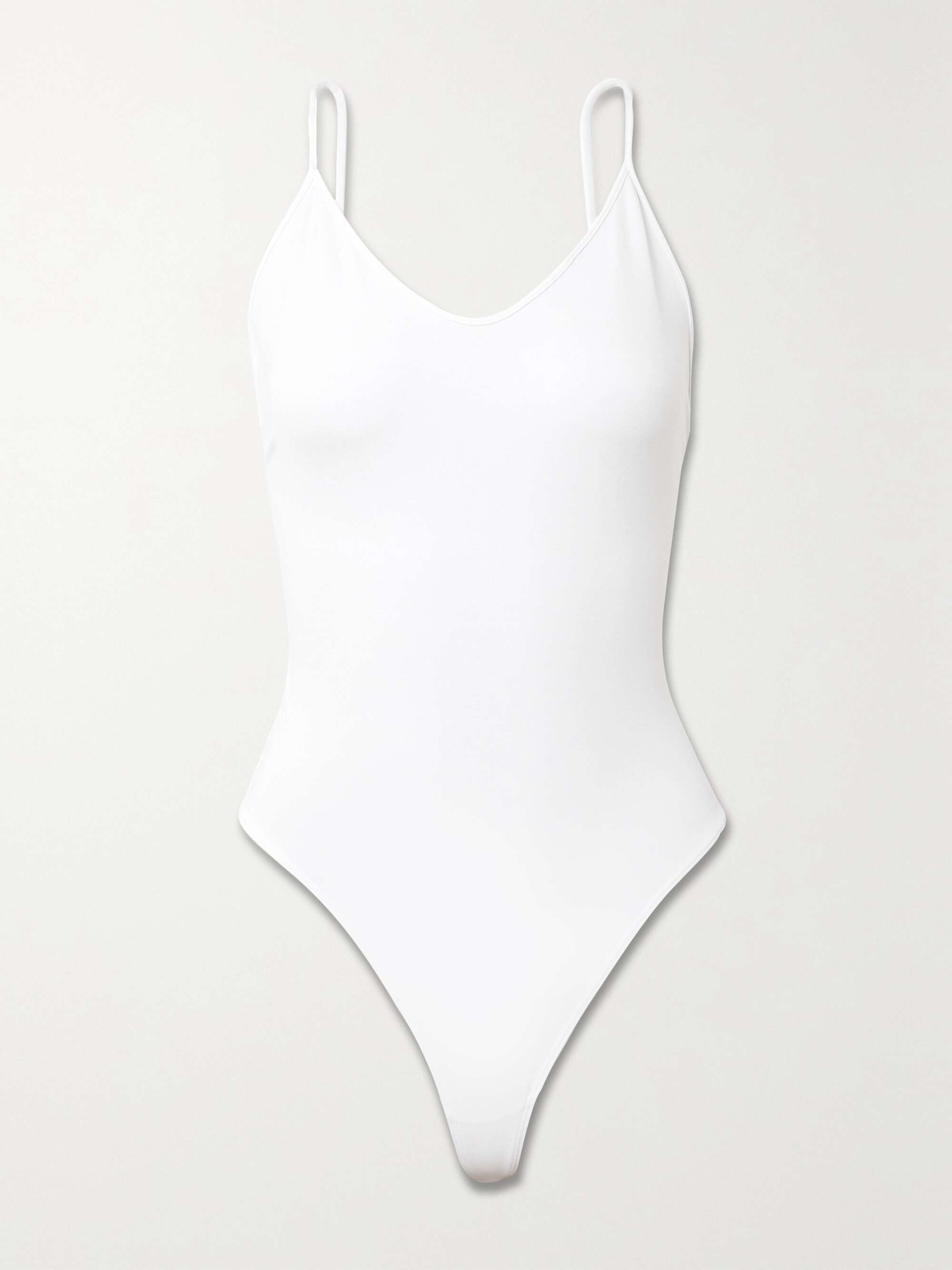 RE/DONE Open-back stretch-cotton jersey thong bodysuit