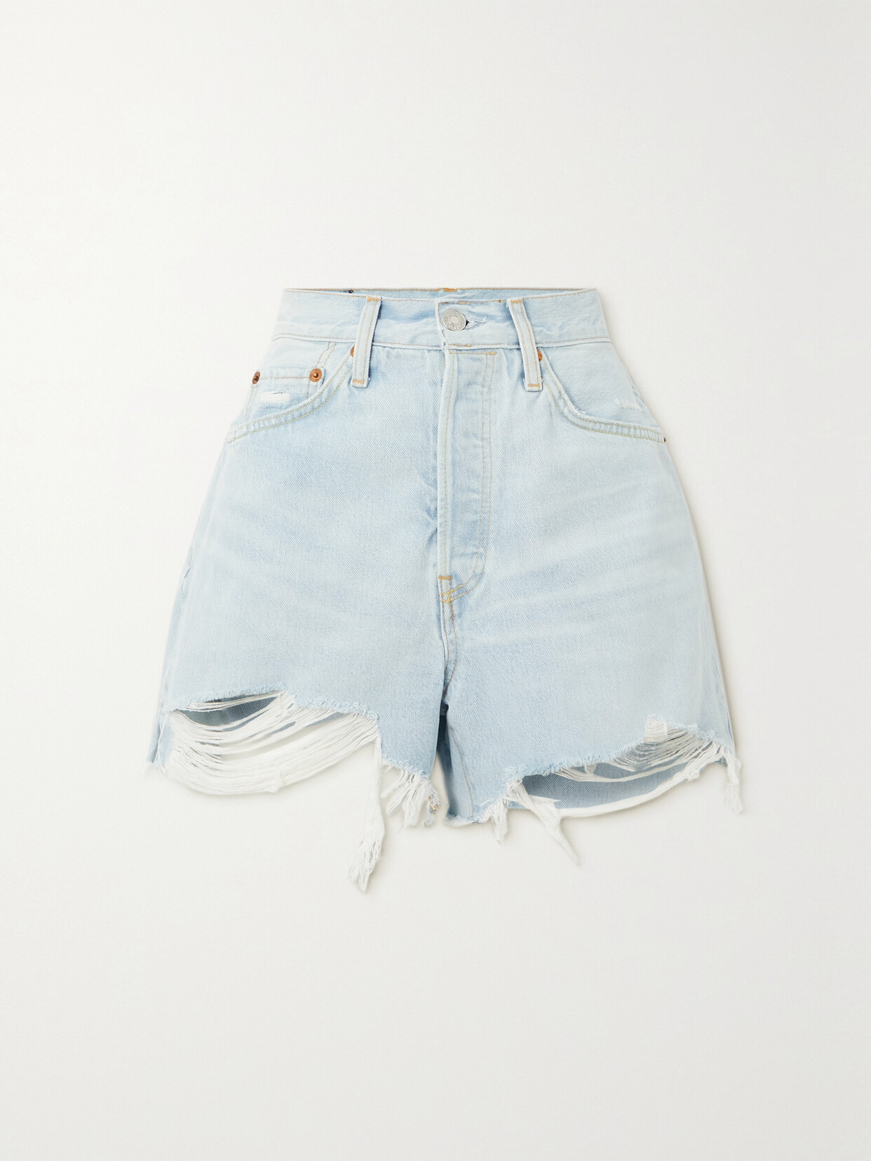 RE/DONE 50s Frayed Denim Shorts