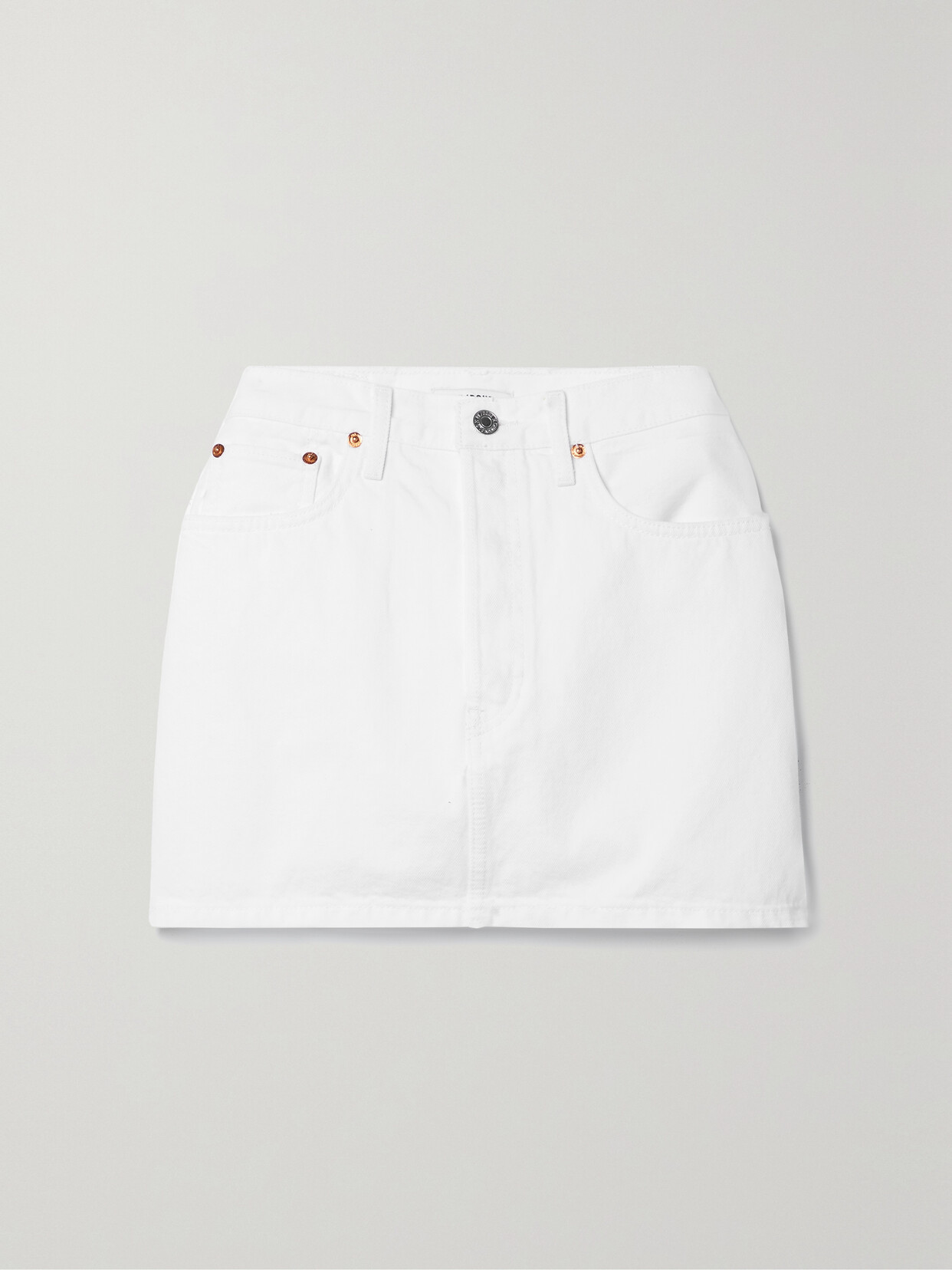 RE/DONE - 90s Denim Mini Skirt - White