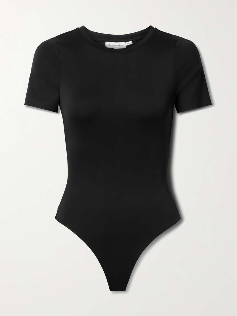 GOOD AMERICAN Scuba Stretch-jersey Thong Bodysuit