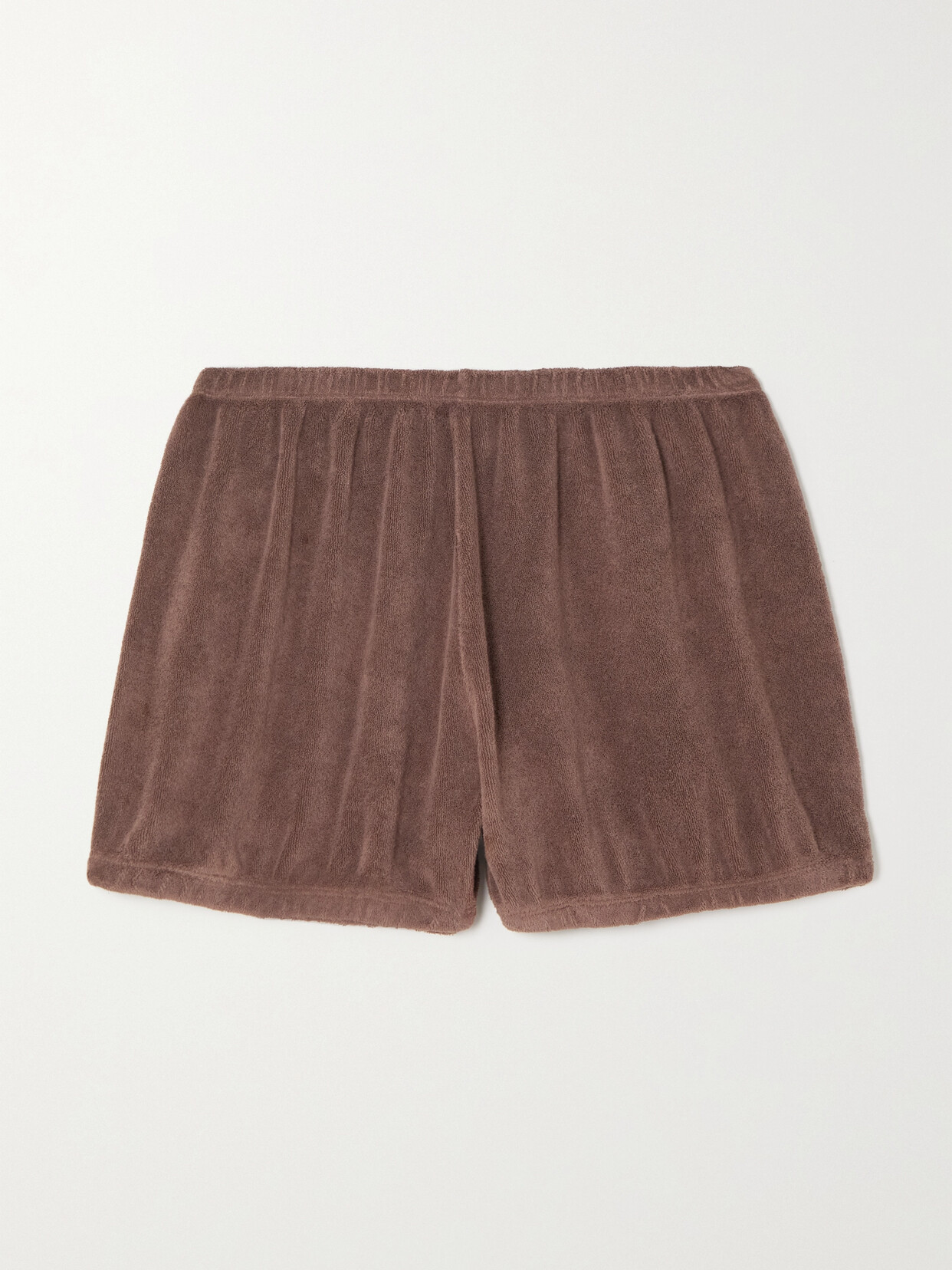 Suzie Kondi - Hera Cotton-blend Terry Shorts - Brown