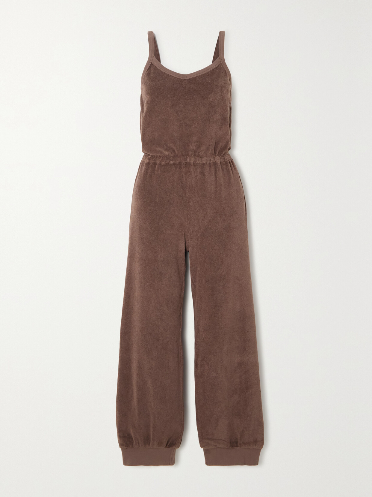 Suzie Kondi - Giorgi Cotton-blend Terry Jumpsuit - Brown