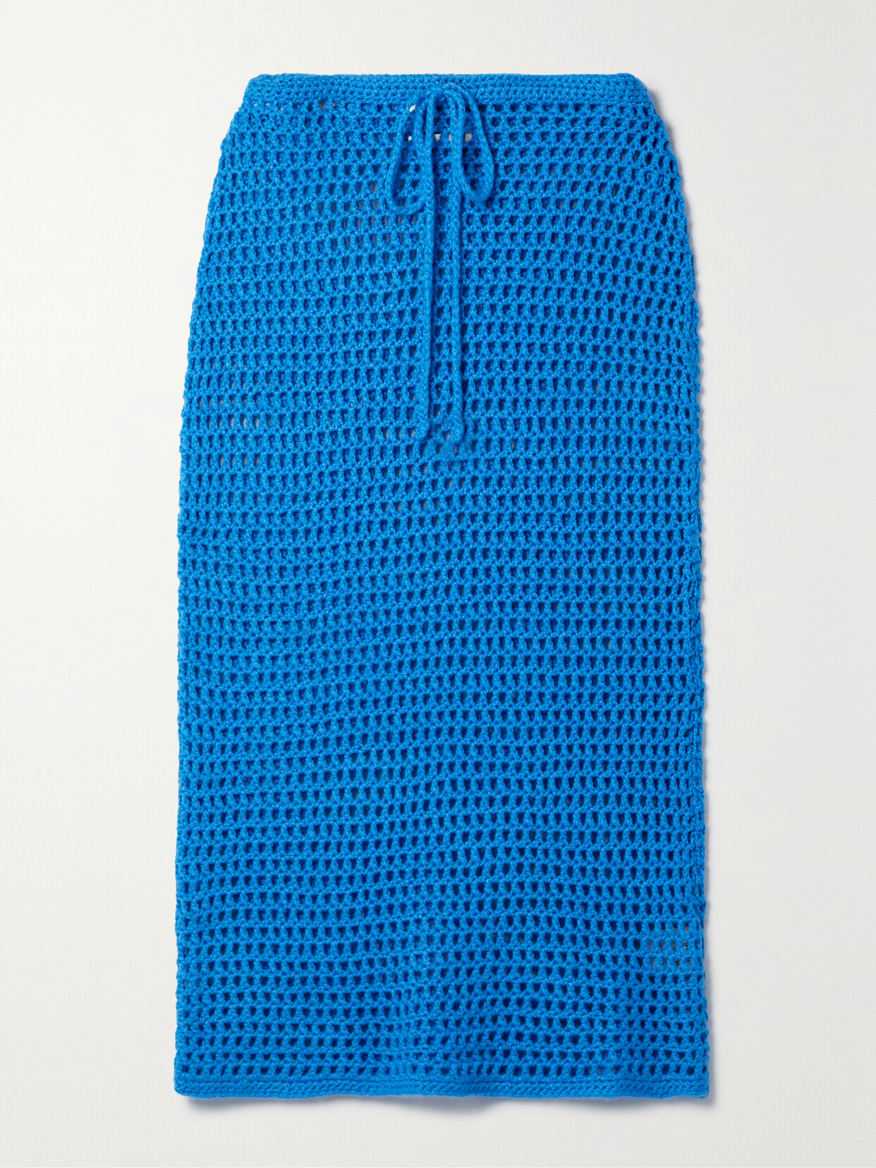 Suzie Kondi - Iris Crocheted Cashmere Midi Skirt - Blue