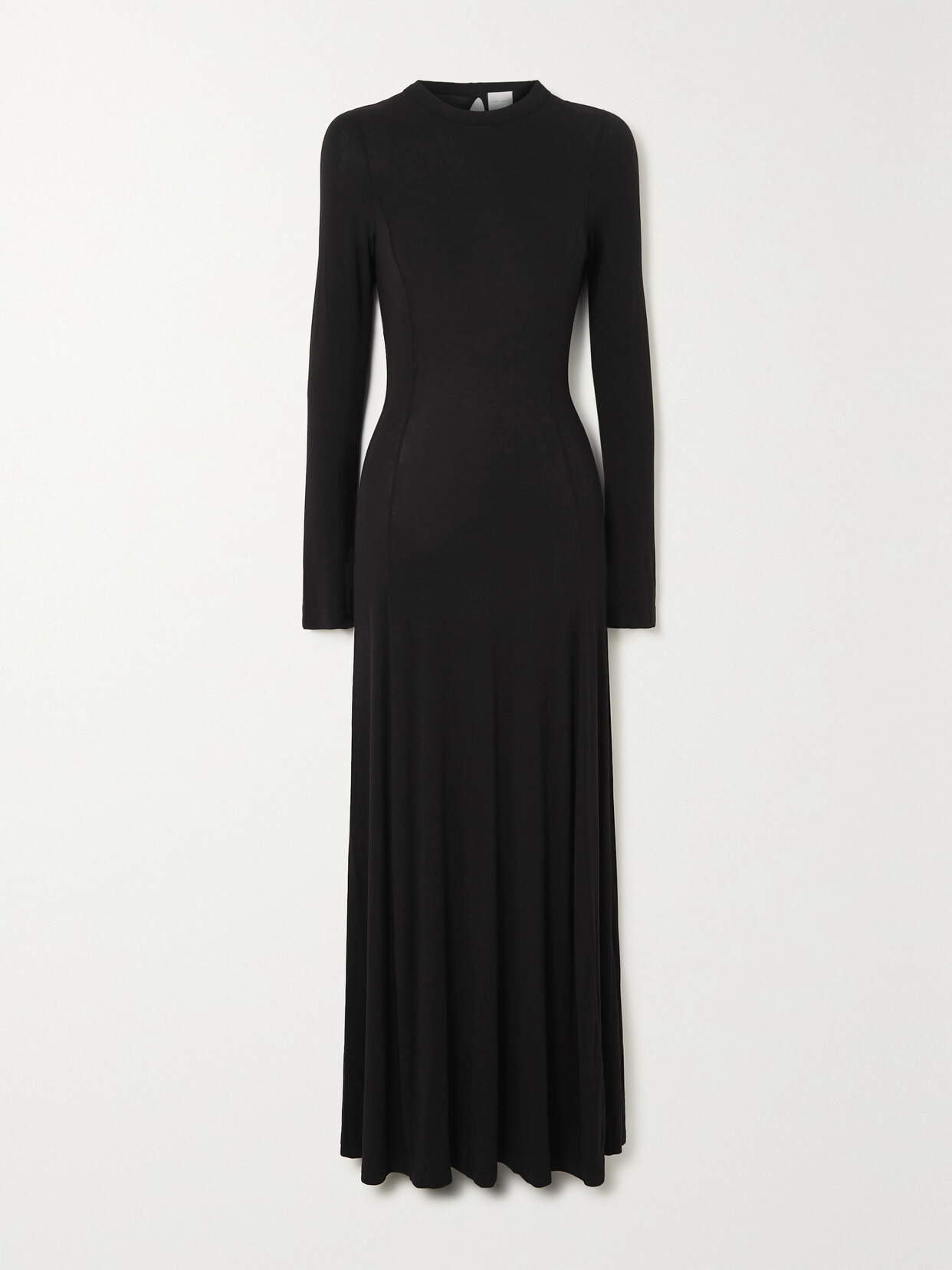 Ninety Percent Anteros Open-back Stretch-micro Modal Jersey Maxi Dress In Black