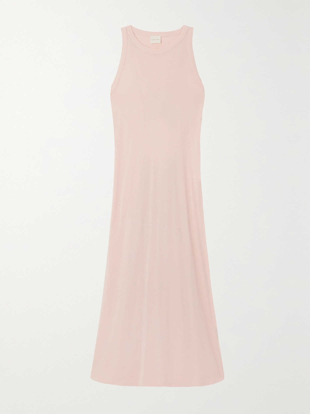 Ninety Percent Pelias Cutout Organic Cotton And Modal-blend Midi Dress In Pink