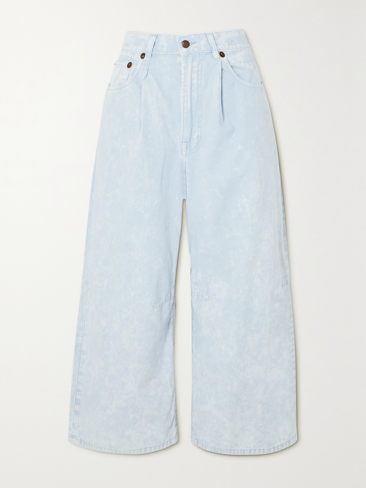 R13 - Cropped High-rise Wide-leg Jeans - Blue