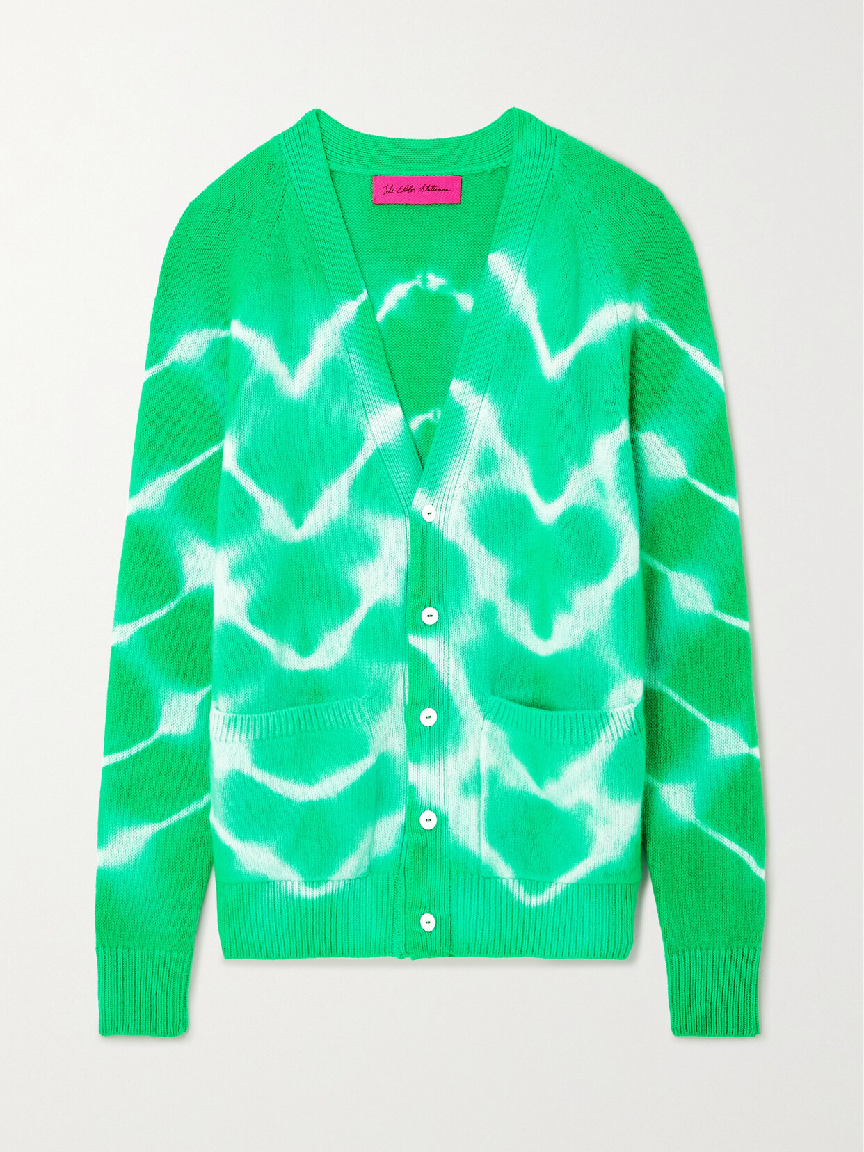 The Elder Statesman - Wavey Tie-dyed Cashmere Cardigan - Blue