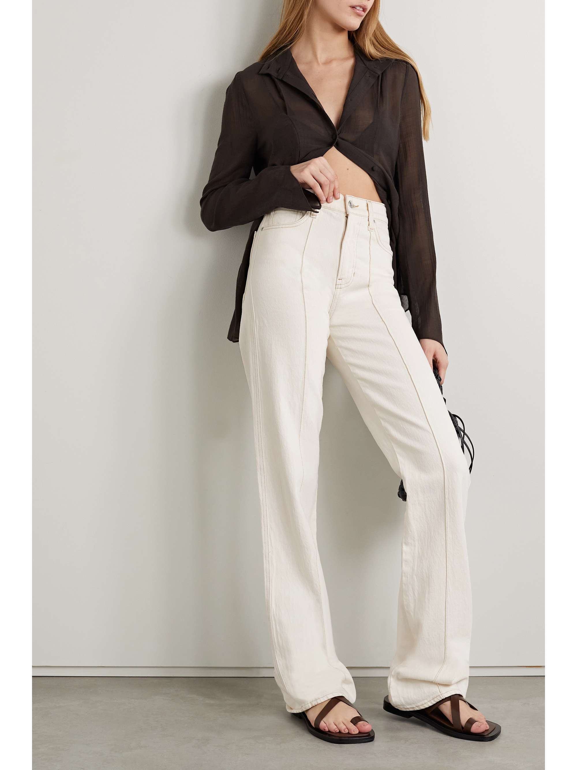 VERONICA BEARD Dylan high-rise straight-leg jeans