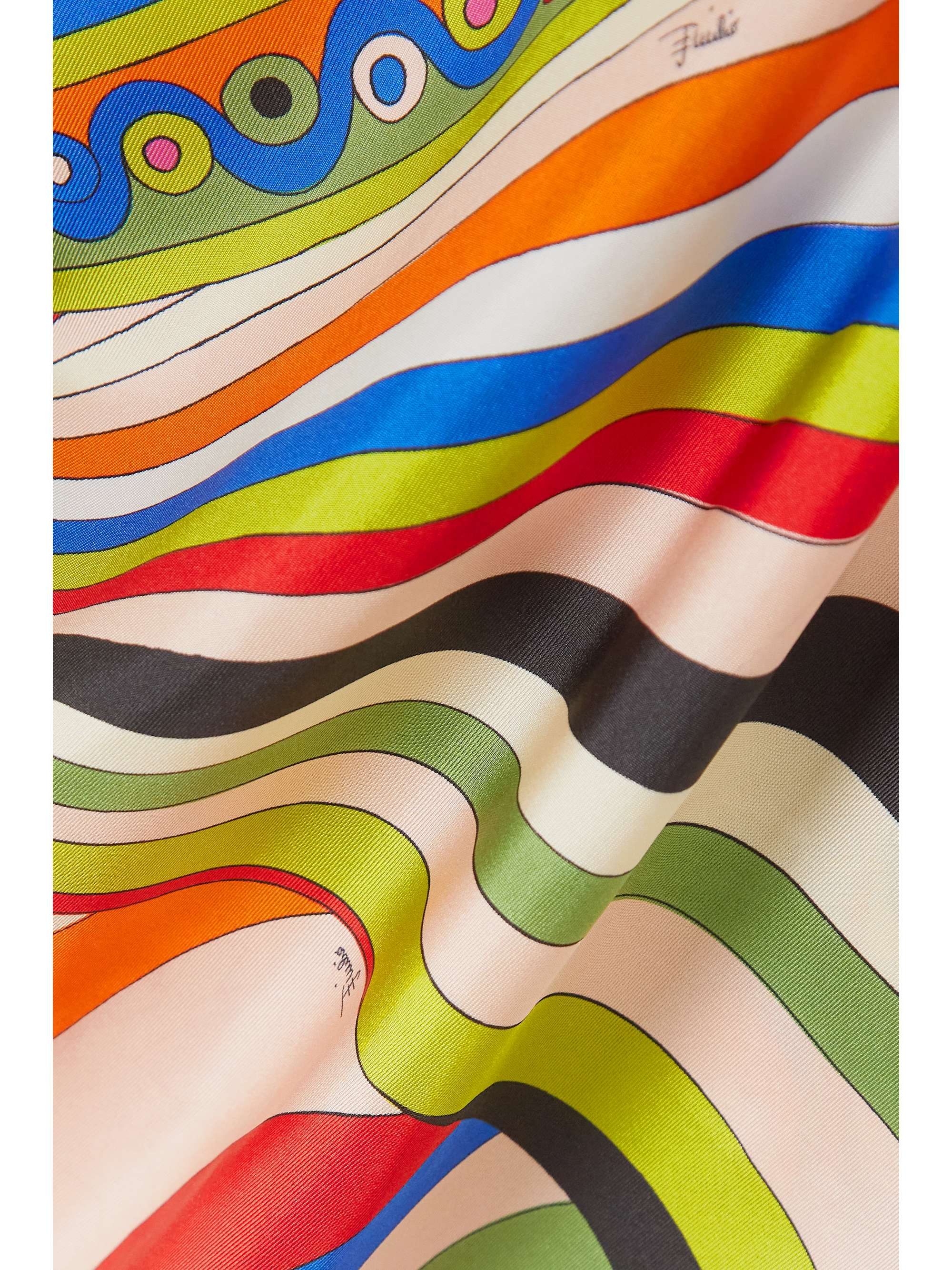 PUCCI Asymmetrisches Oberteil aus bedrucktem Seiden-Twill