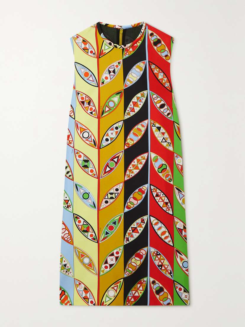 PUCCI Girandole Printed Silk-twill Mini Dress
