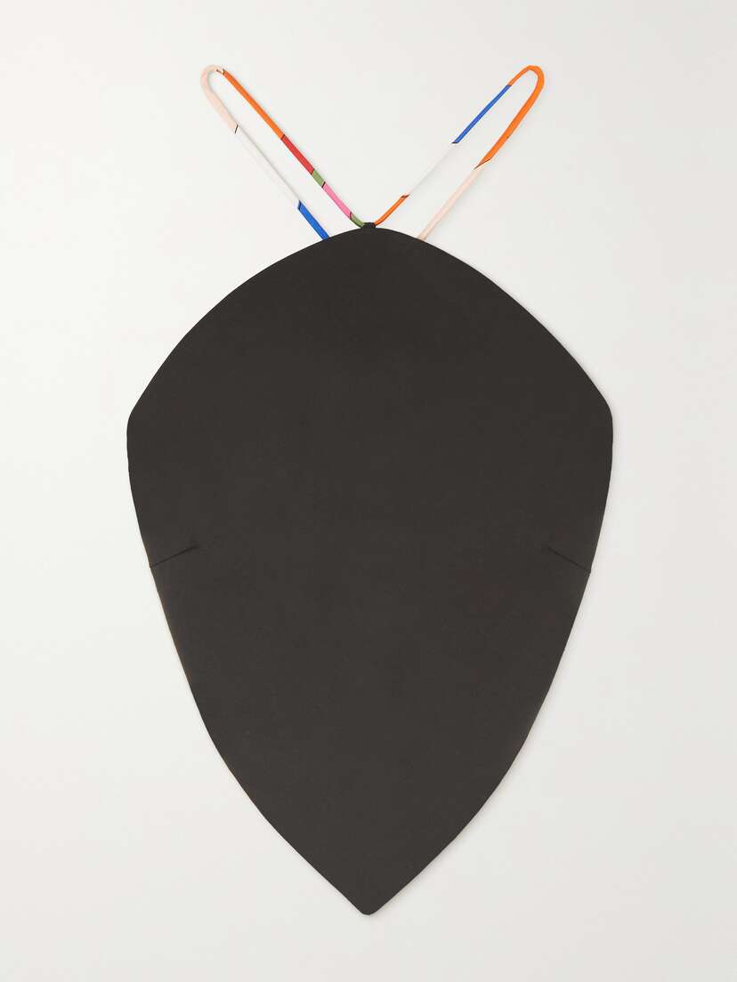 PUCCI Cropped Open-back Cotton-poplin Halterneck Top