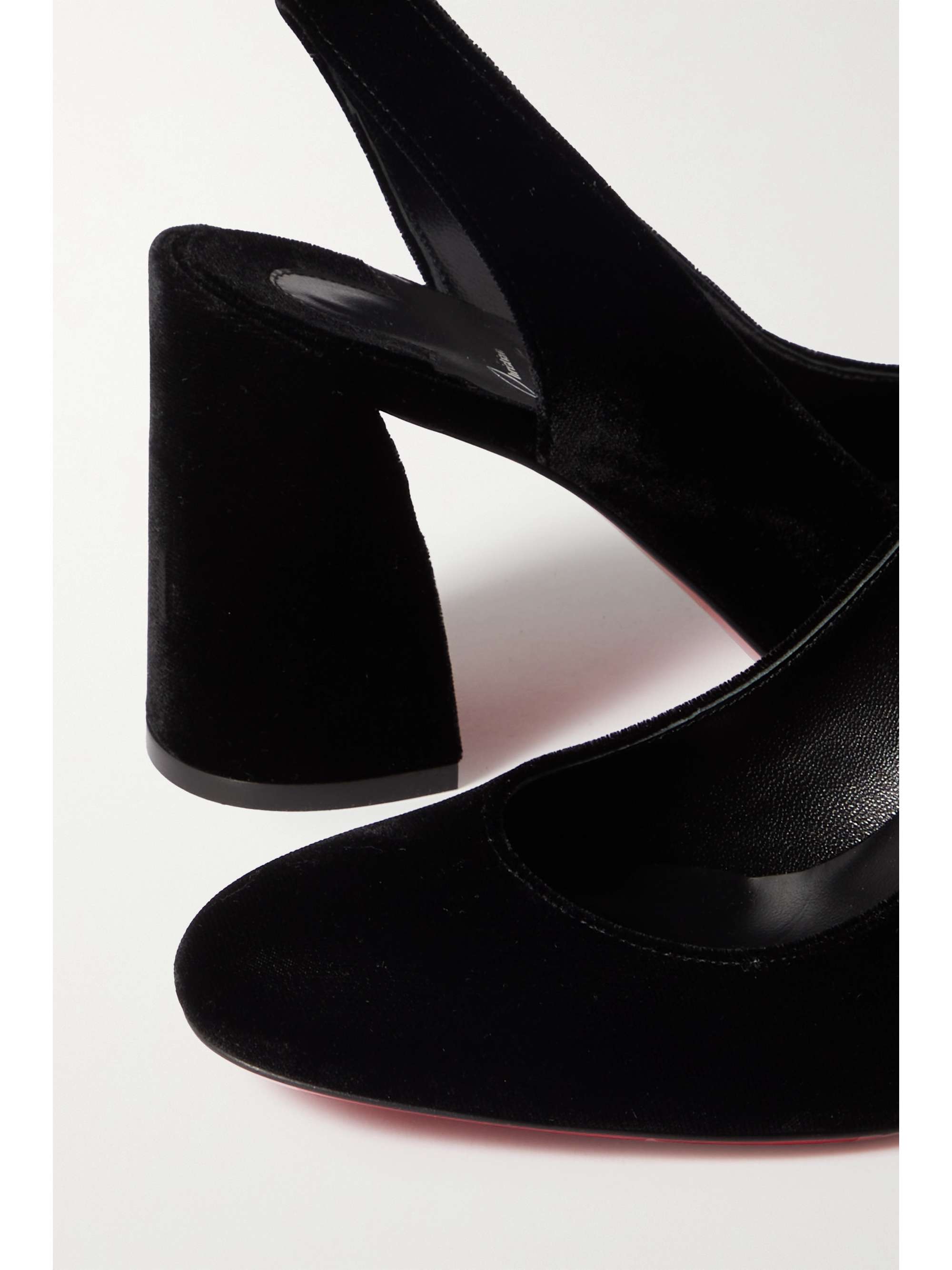 CHRISTIAN LOUBOUTIN Miss Sab Sling 85 velvet pumps NET A PORTER