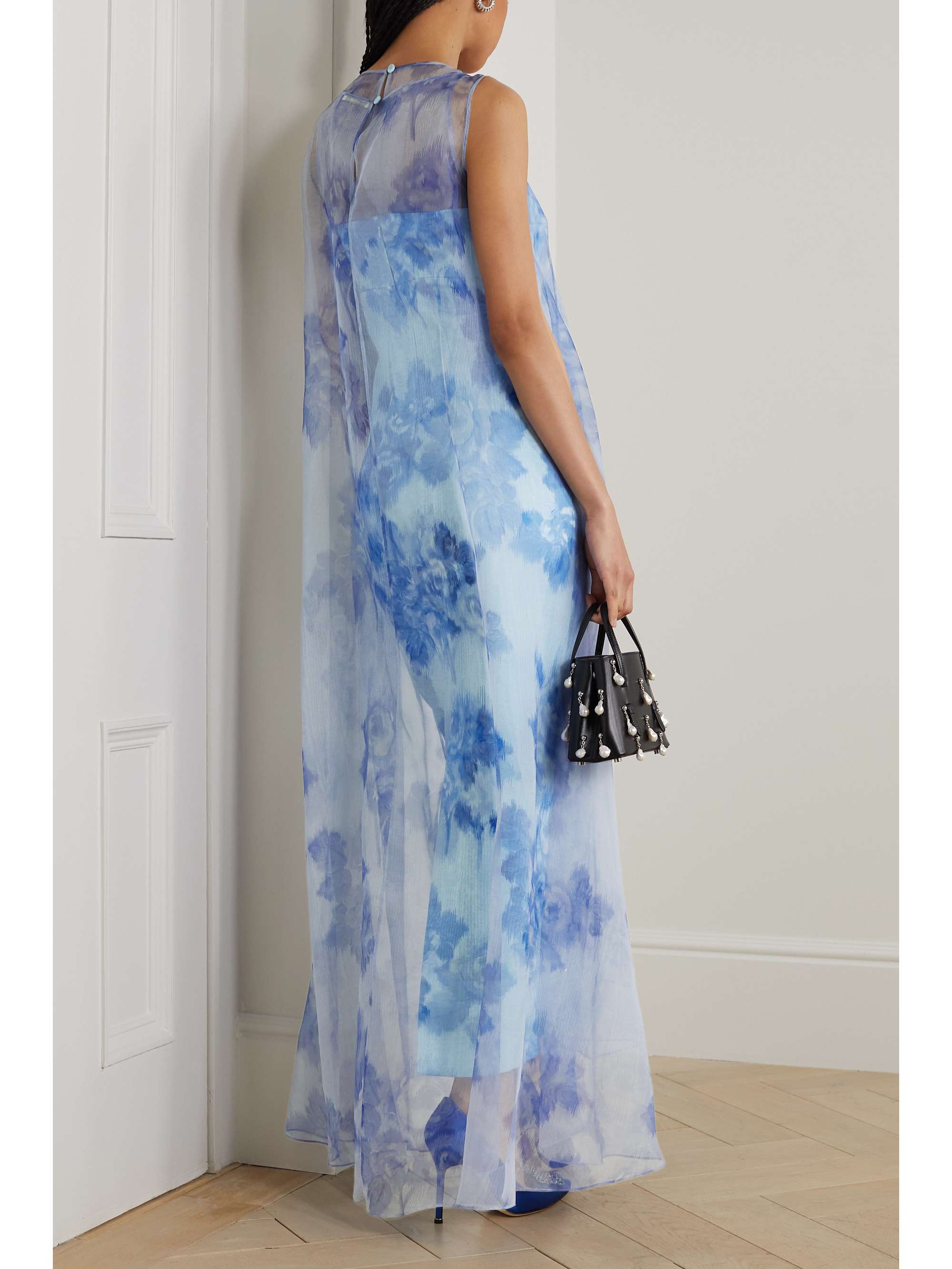 EMILIA WICKSTEAD Selina floral-print silk-organza and taffeta gown