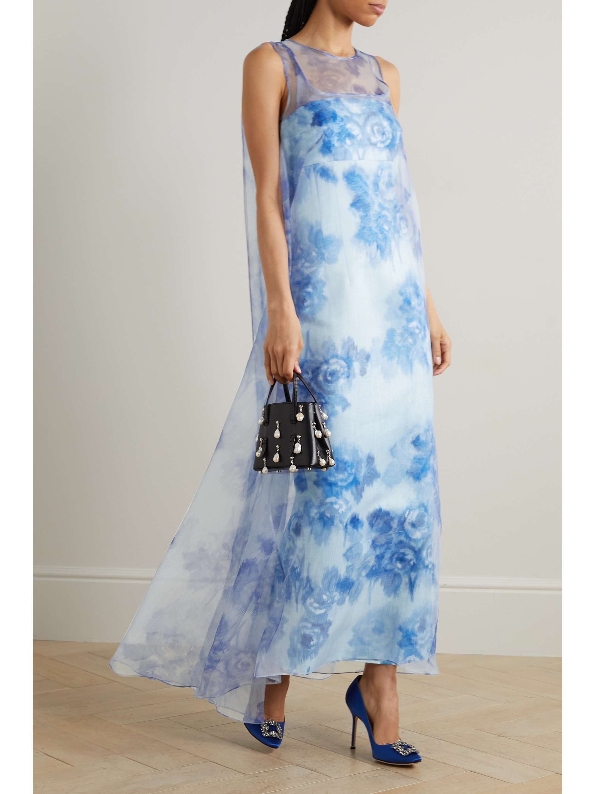 EMILIA WICKSTEAD Selina floral-print silk-organza and taffeta gown