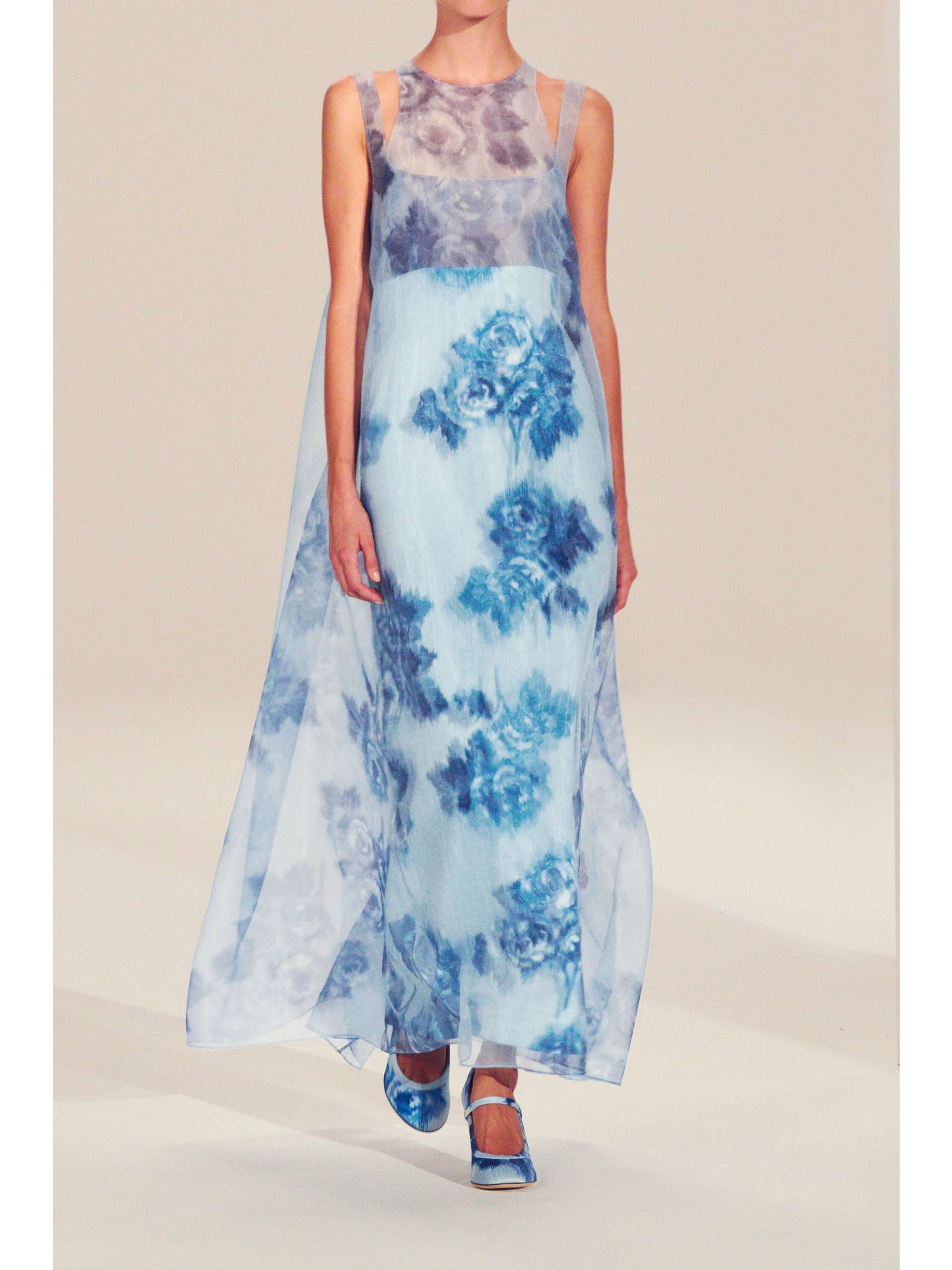 EMILIA WICKSTEAD Selina floral-print silk-organza and taffeta gown