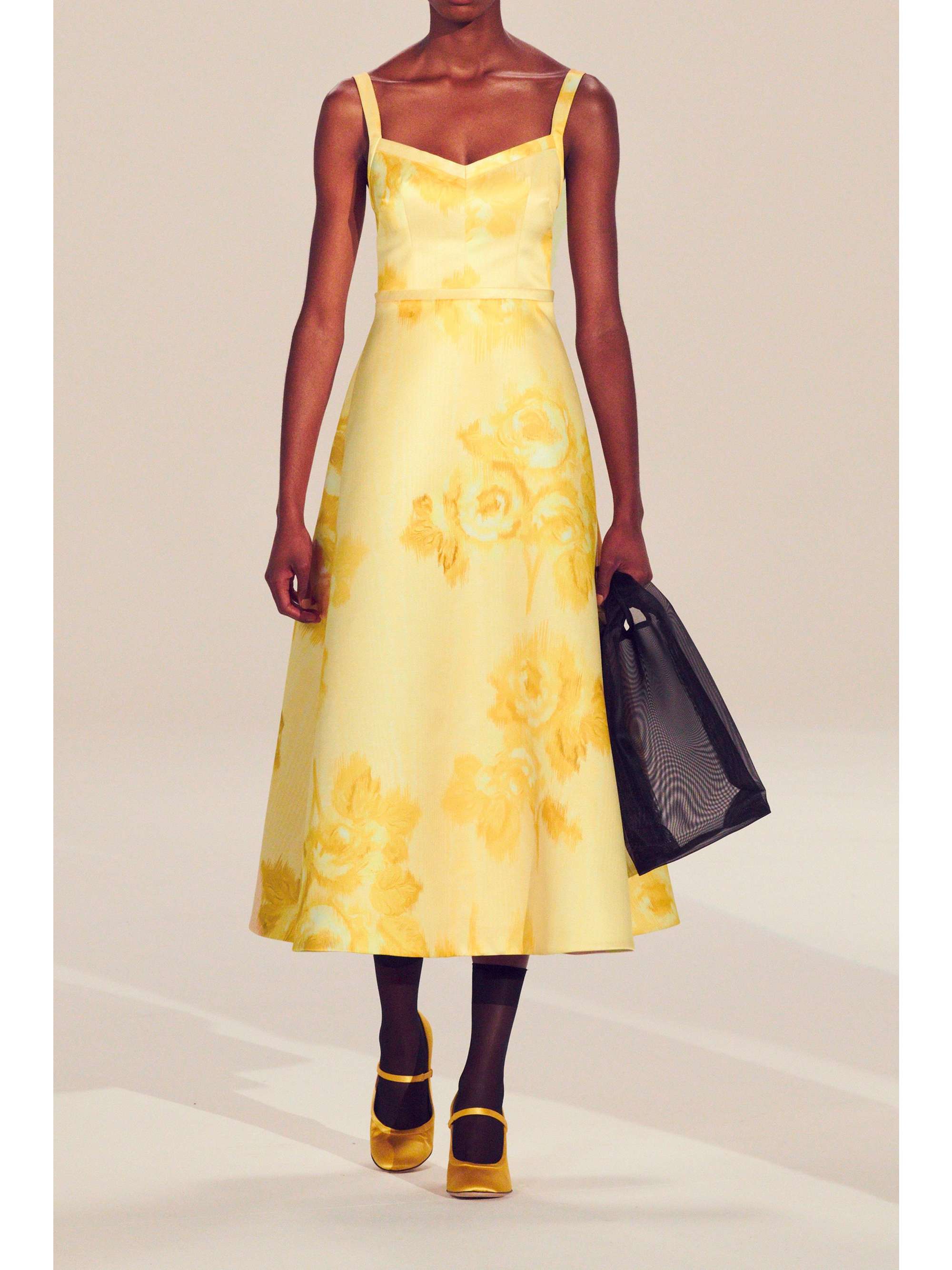 EMILIA WICKSTEAD Elvita floral-print duchesse-satin midi dress
